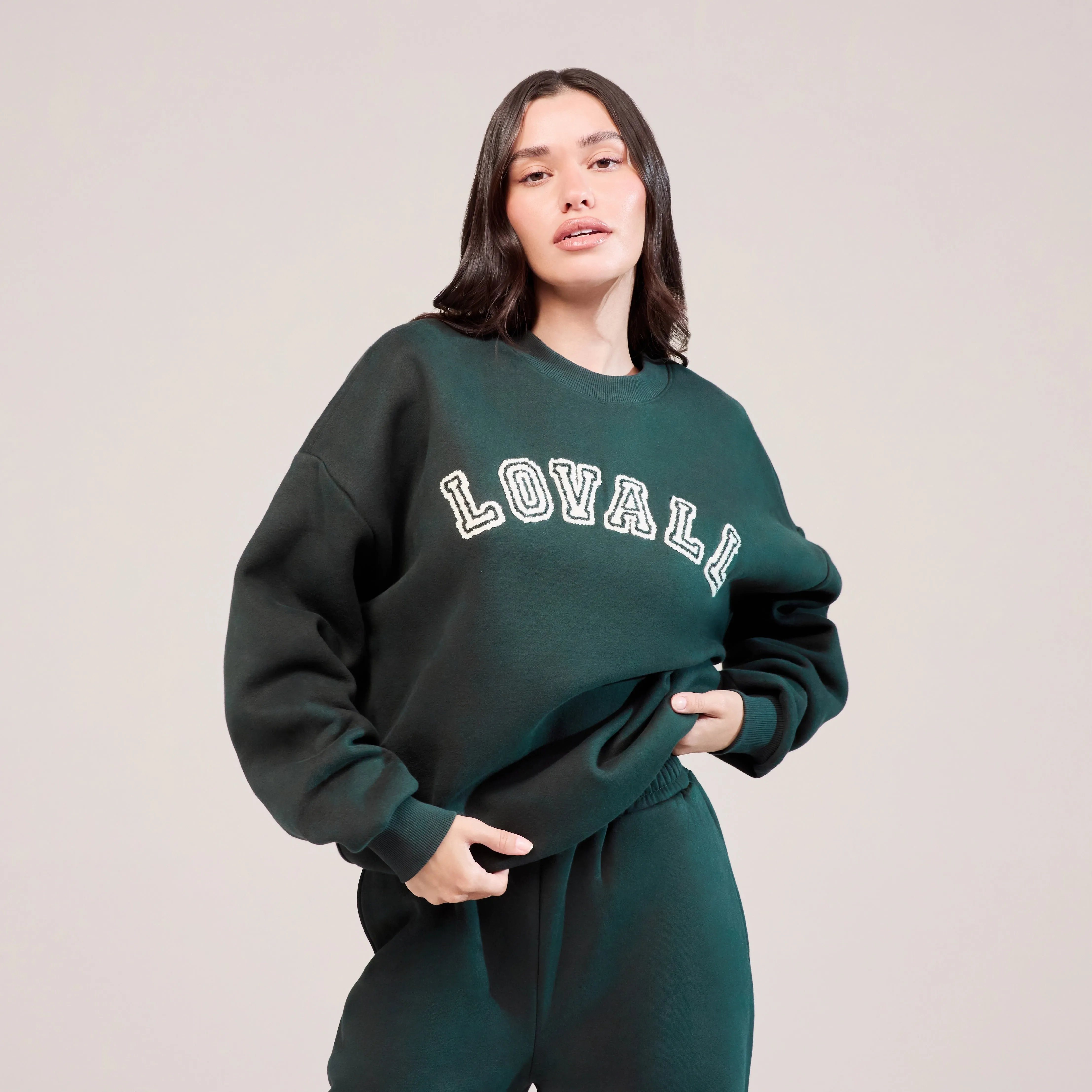 Heavyweight Oversized Sweatshirt Campus - Pine sold by LOVALL product image thumbnail 3