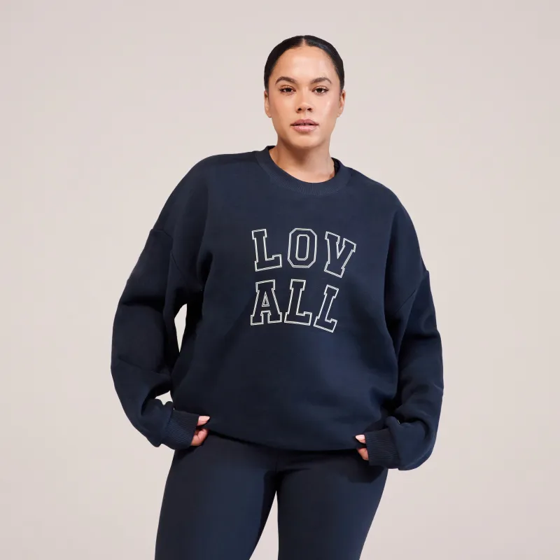 Curve Heavyweight Oversized Sweatshirt Varsity - Vintage Navy sold by LOVALL