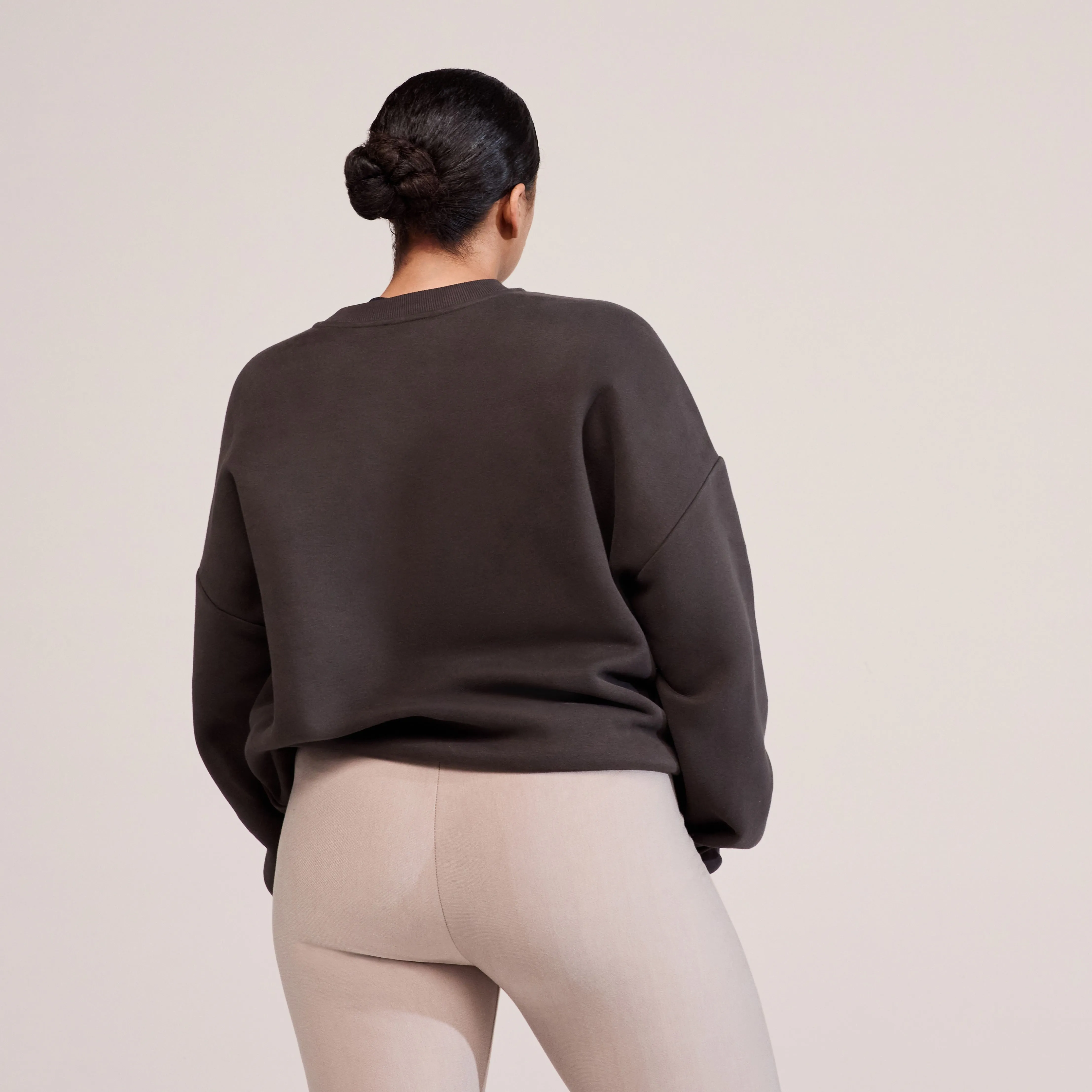 Curve Heavyweight Oversized Sweatshirt Varsity - Black Coffee sold by LOVALL product image thumbnail 3