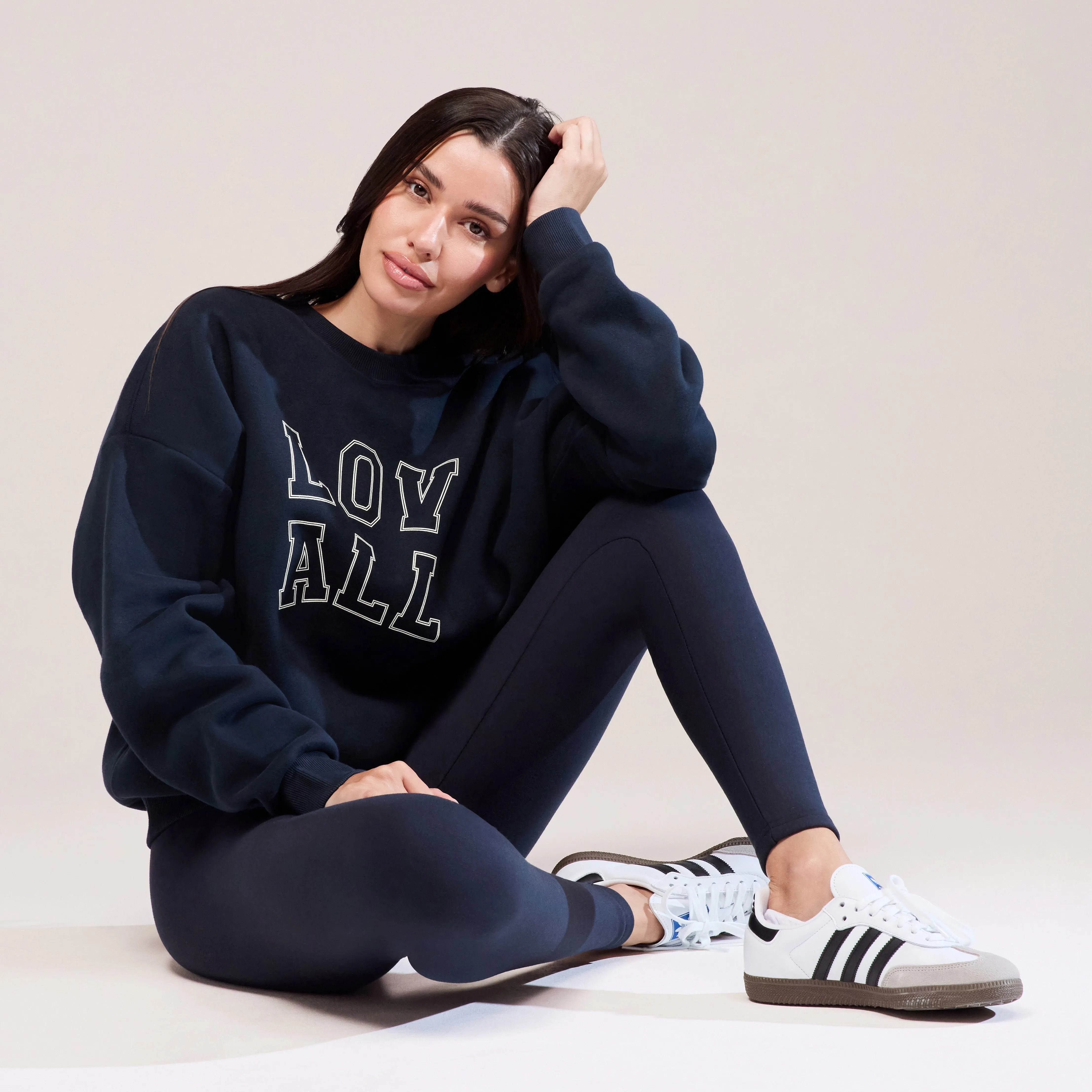 Heavyweight Oversized Sweatshirt Varsity - Vintage Navy sold by LOVALL product image thumbnail 2