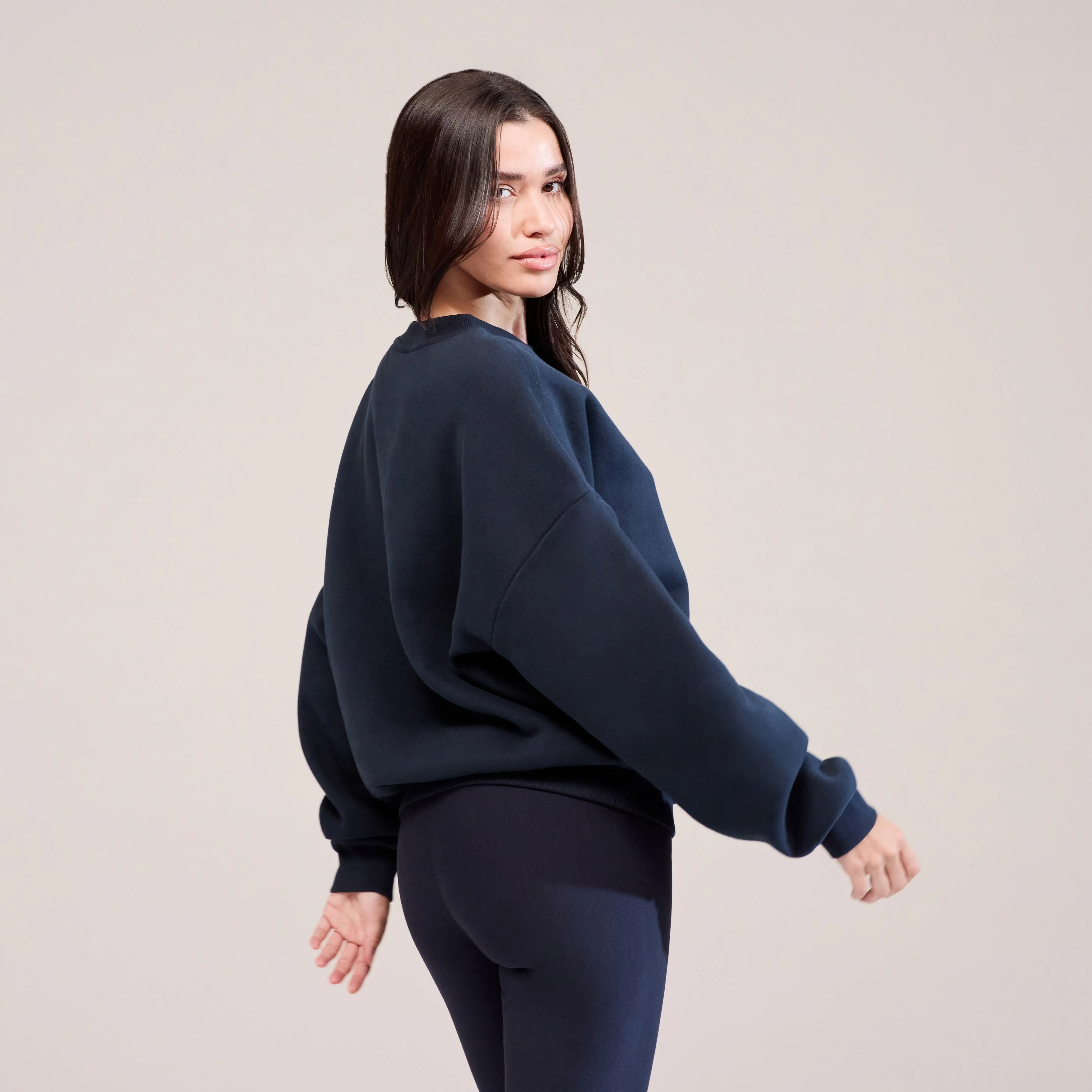 Heavyweight Oversized Sweatshirt Varsity - Vintage Navy sold by LOVALL product image thumbnail 3