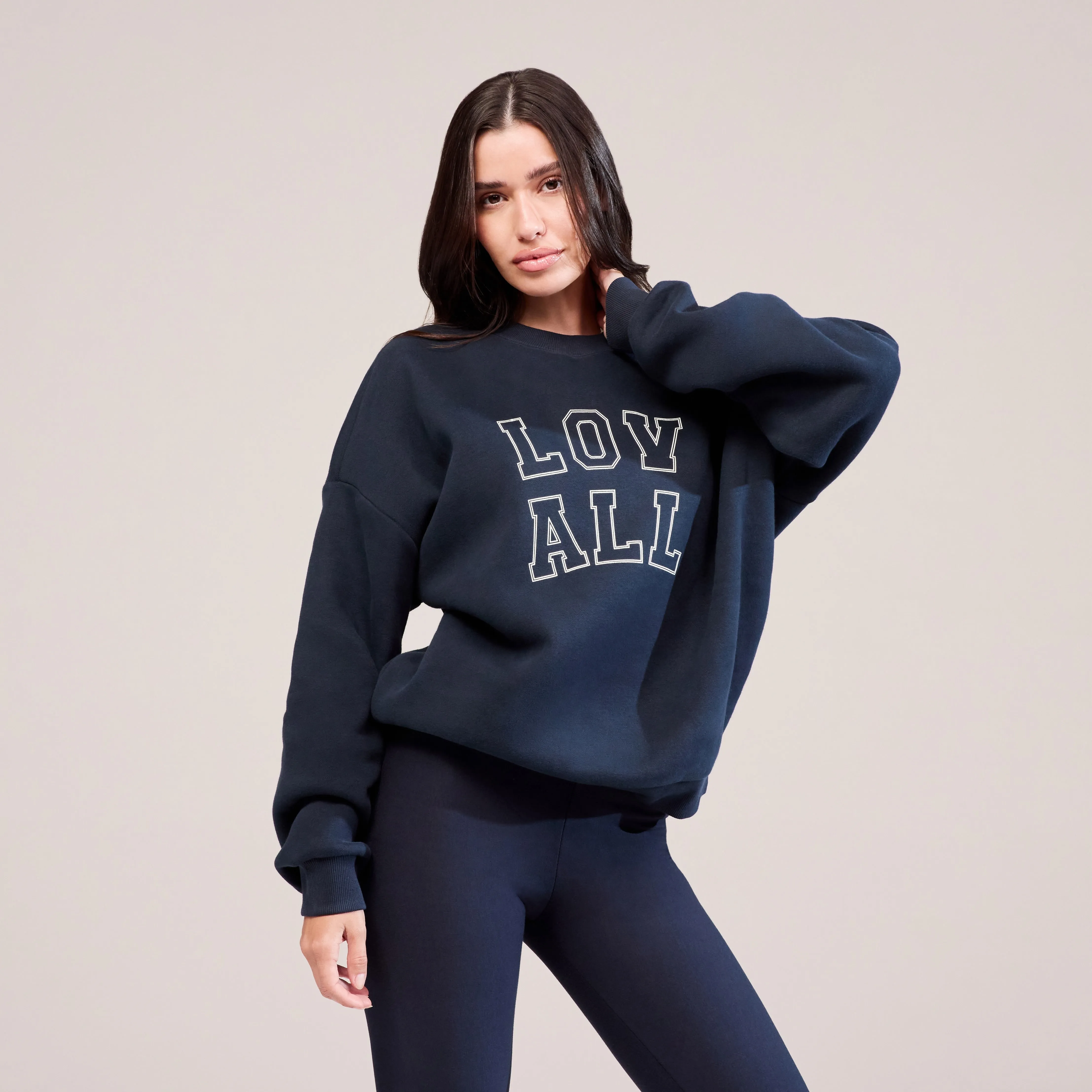 Heavyweight Oversized Sweatshirt Varsity - Vintage Navy sold by LOVALL