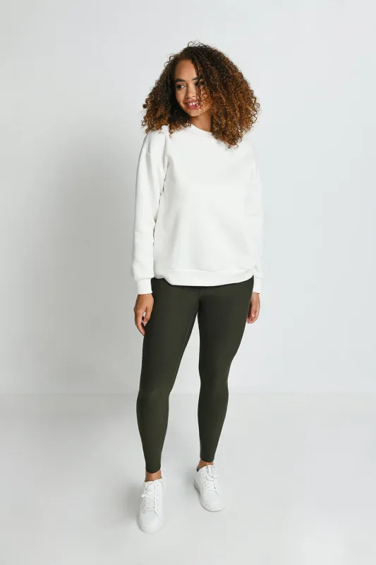 Winter Everyday High Waisted Leggings - Khaki Green sold by LOVALL
