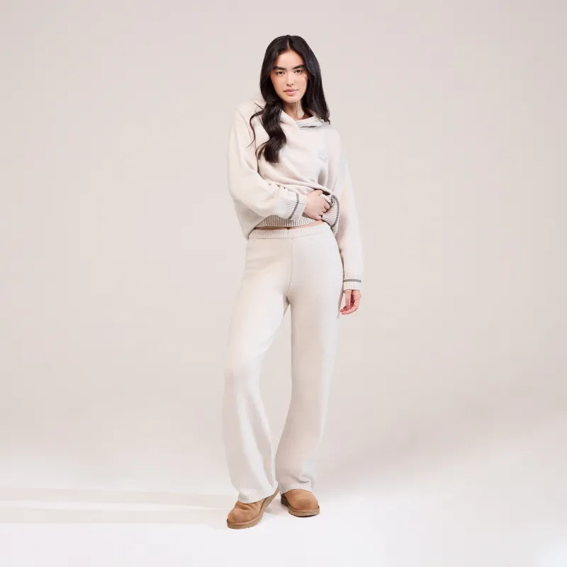 Curve Soft Knit Wide Leg Trousers - Beige sold by LOVALL