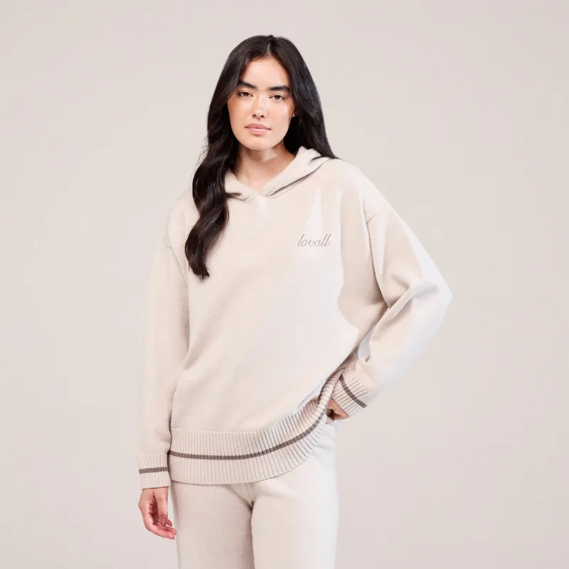 Curve Soft Knit Hooded Jumper - Beige sold by LOVALL