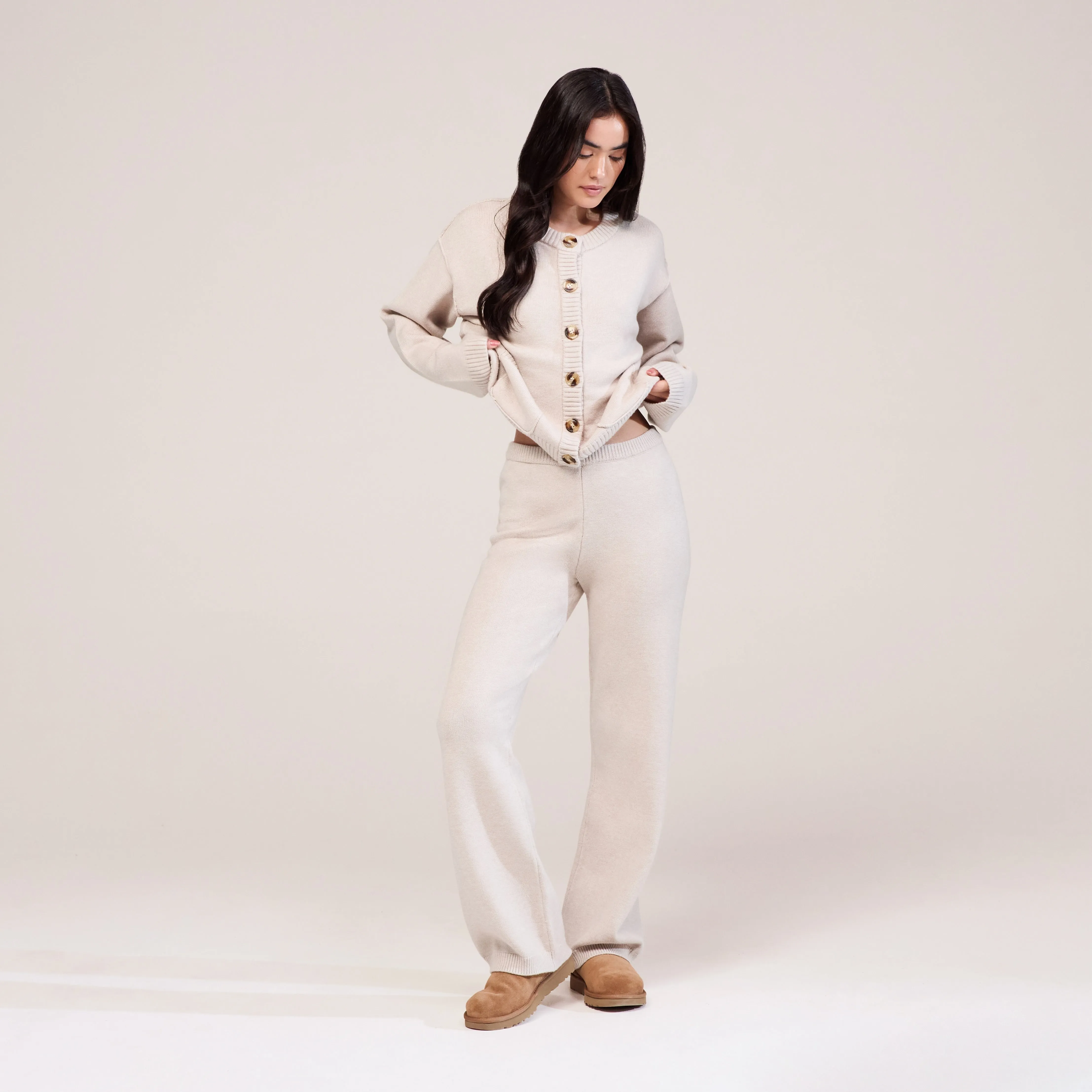 Curve Soft Knit Cardigan - Beige sold by LOVALL product image thumbnail 5