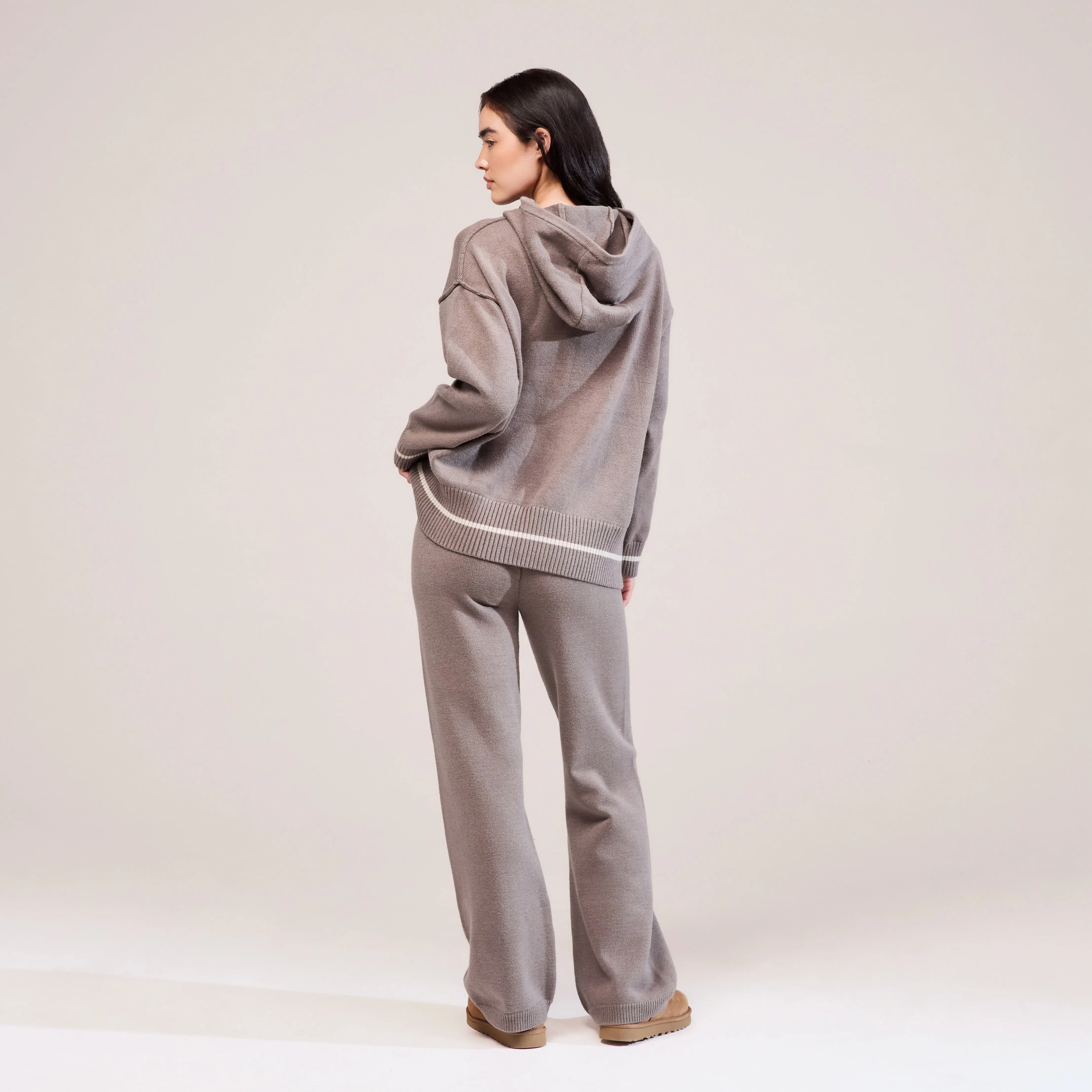 Soft Knit Hooded Jumper - Mocha sold by LOVALL product image thumbnail 3