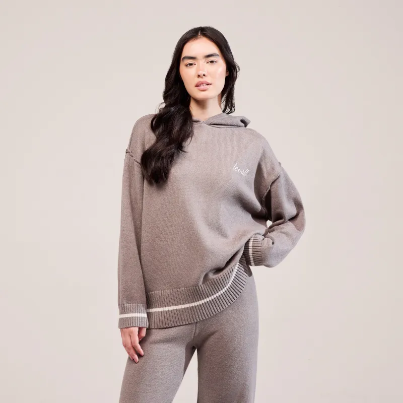 Soft Knit Hooded Jumper - Mocha sold by LOVALL