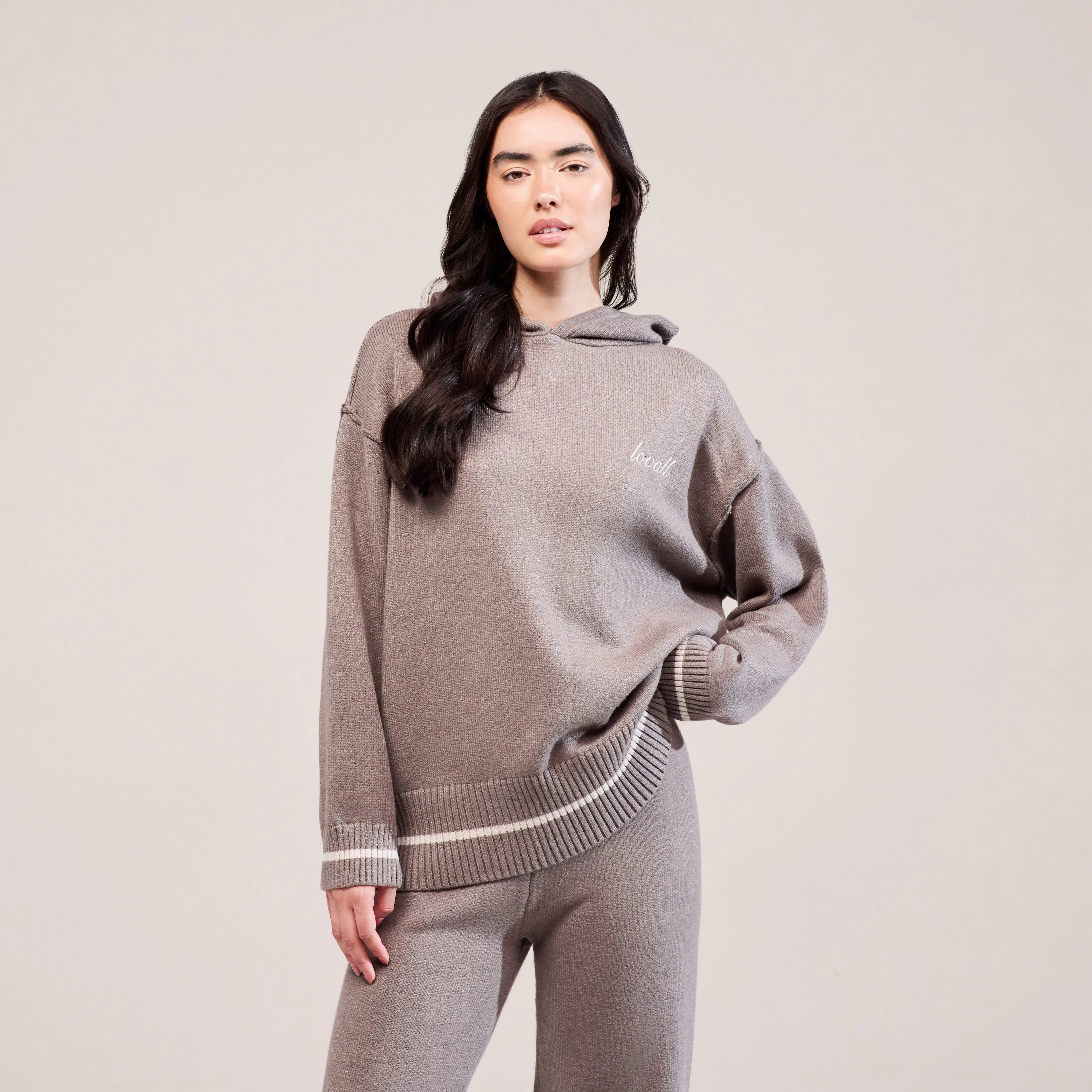 Soft Knit Hooded Jumper - Mocha sold by LOVALL