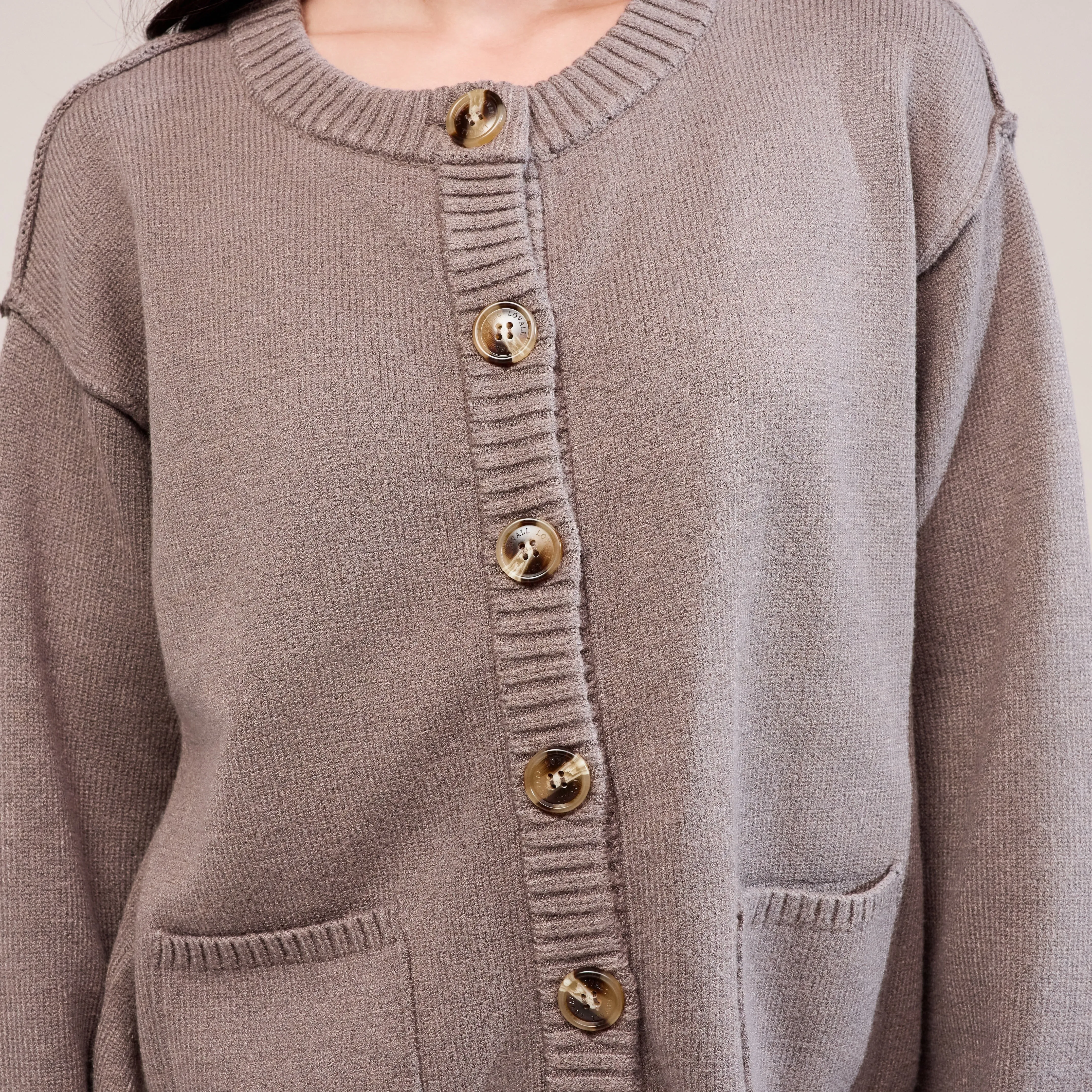 Soft Knit Cardigan - Mocha sold by LOVALL product image thumbnail 5