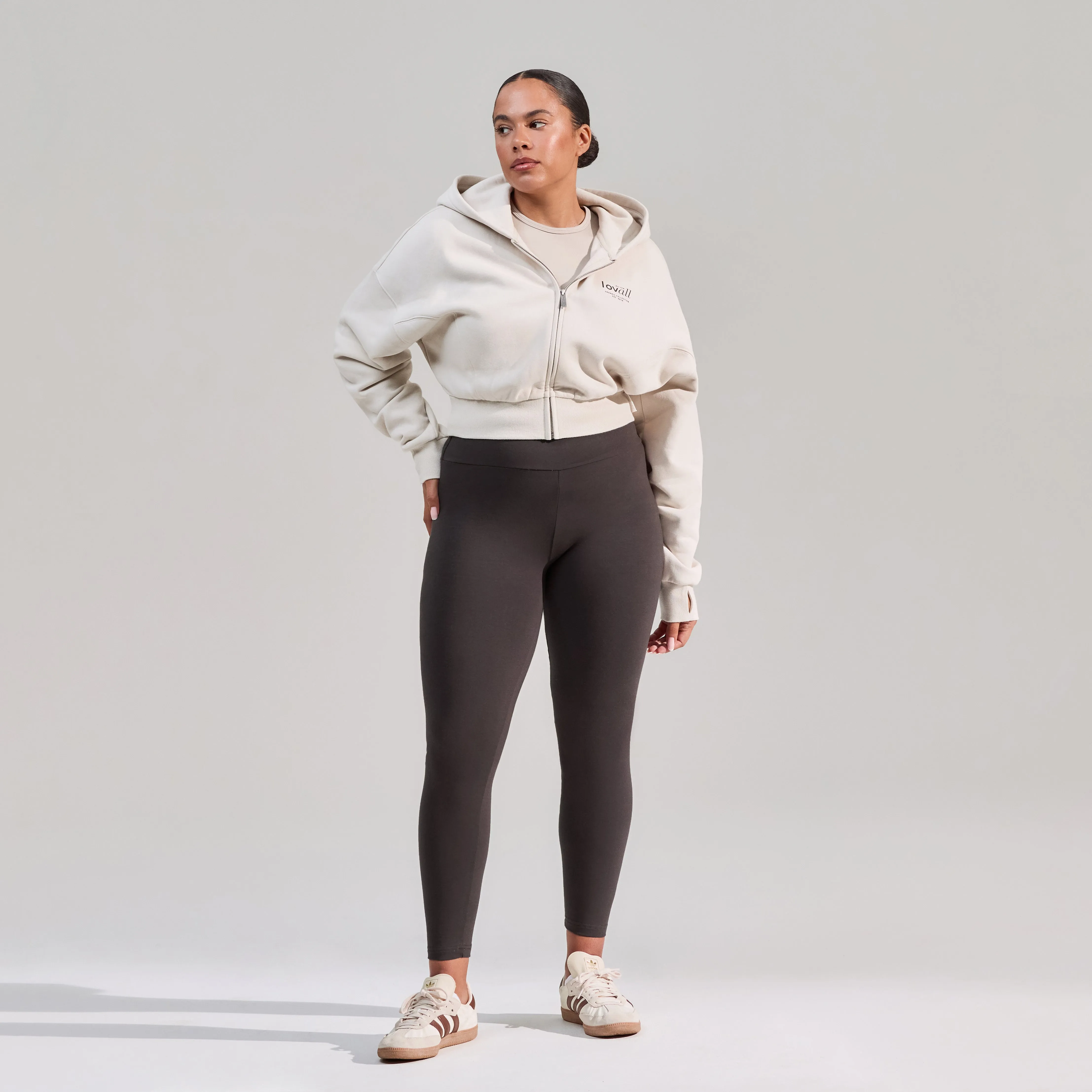 Curve Everyday High Waisted Leggings - Black Coffee sold by LOVALL product image thumbnail 2