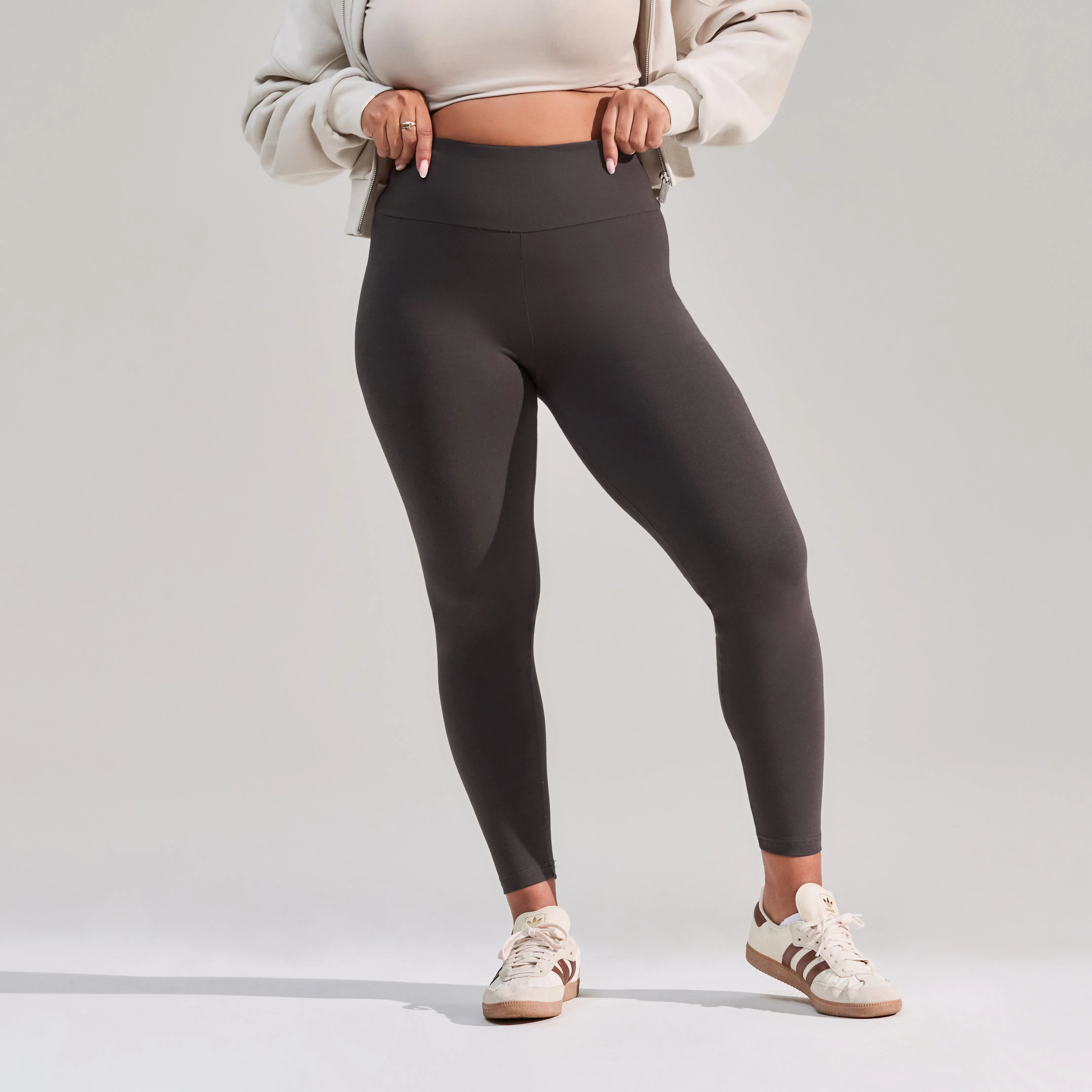 Curve Everyday High Waisted Leggings - Black Coffee sold by LOVALL product image thumbnail 5