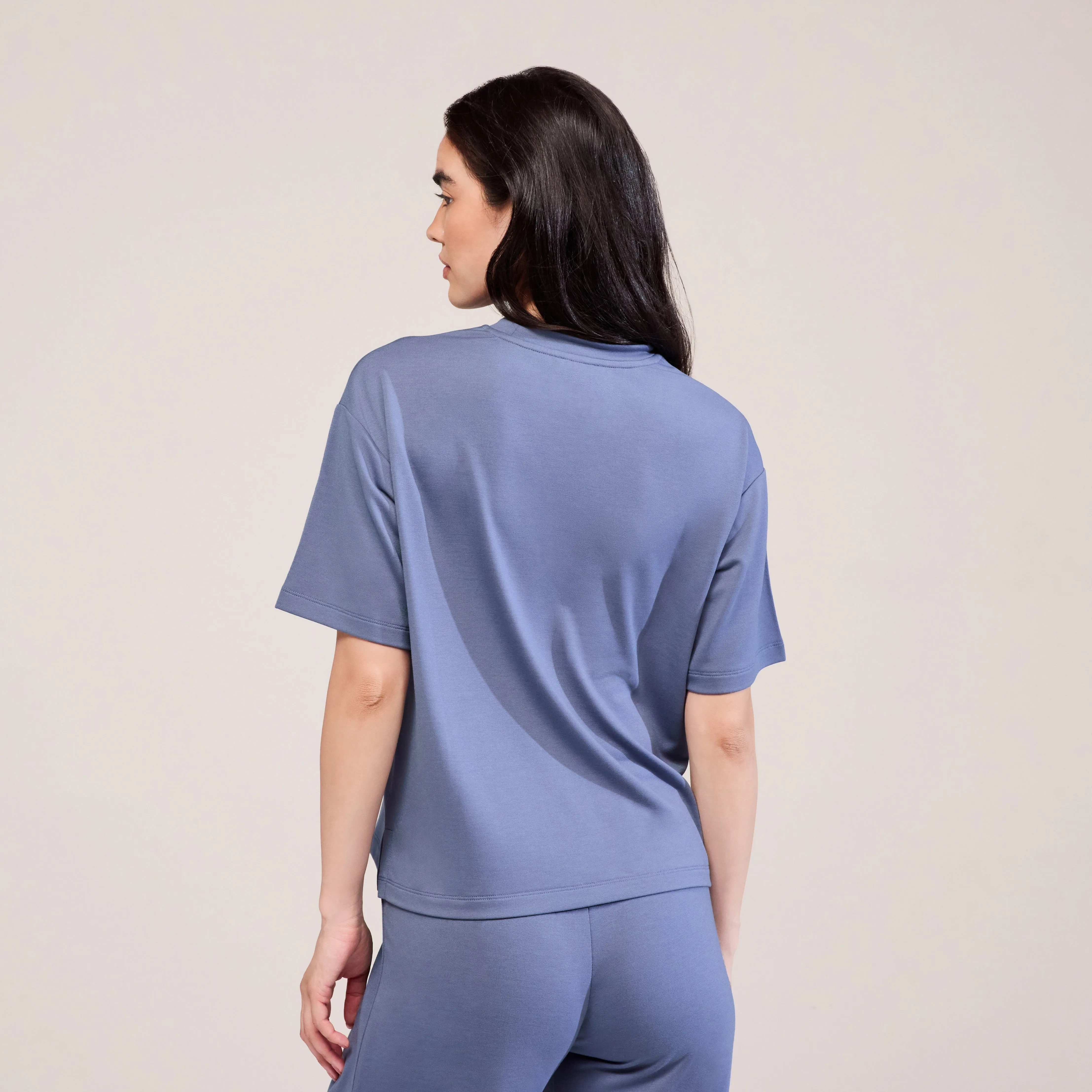 Soft Touch Wide Leg Lounge Set - Ice Blue sold by LOVALL product image thumbnail 5