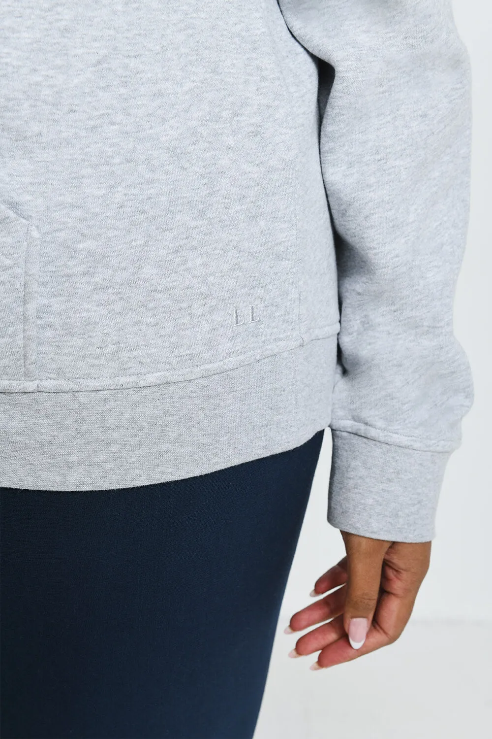 Curve Everyday Pullover Hoodie - Light Grey Marl sold by LOVALL product image thumbnail 4