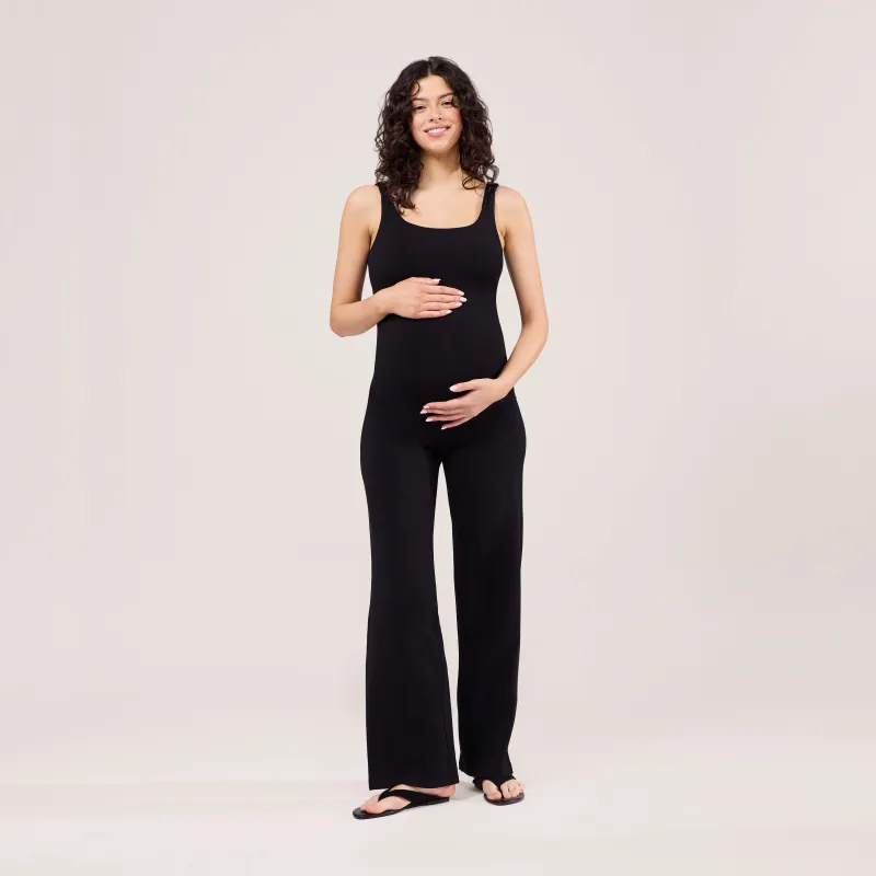 Maternity Lightweight Tank Top - Black made by LOVALL