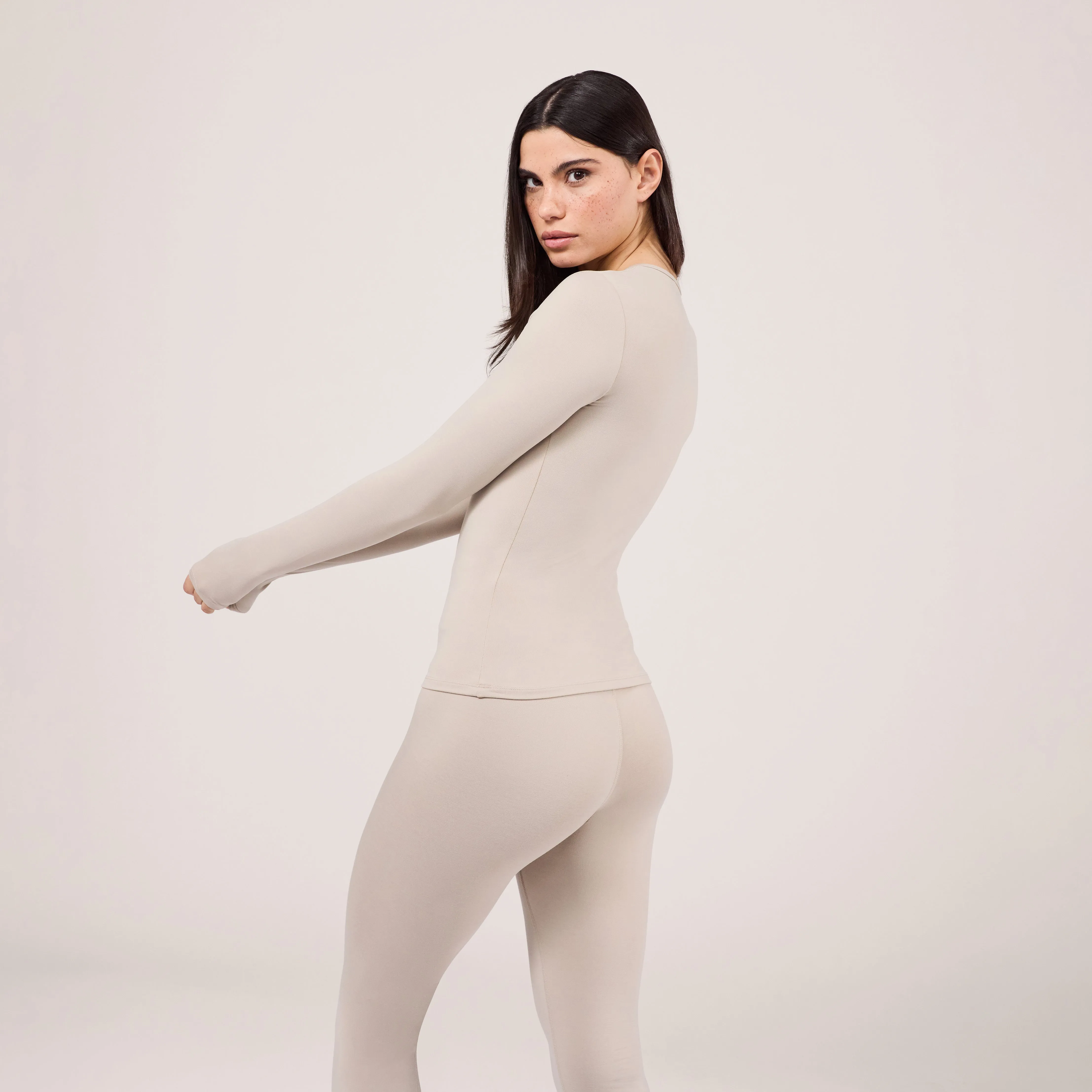 Ultimate Everyday Long Sleeve Top - Oatmeal Beige sold by LOVALL product image thumbnail 2