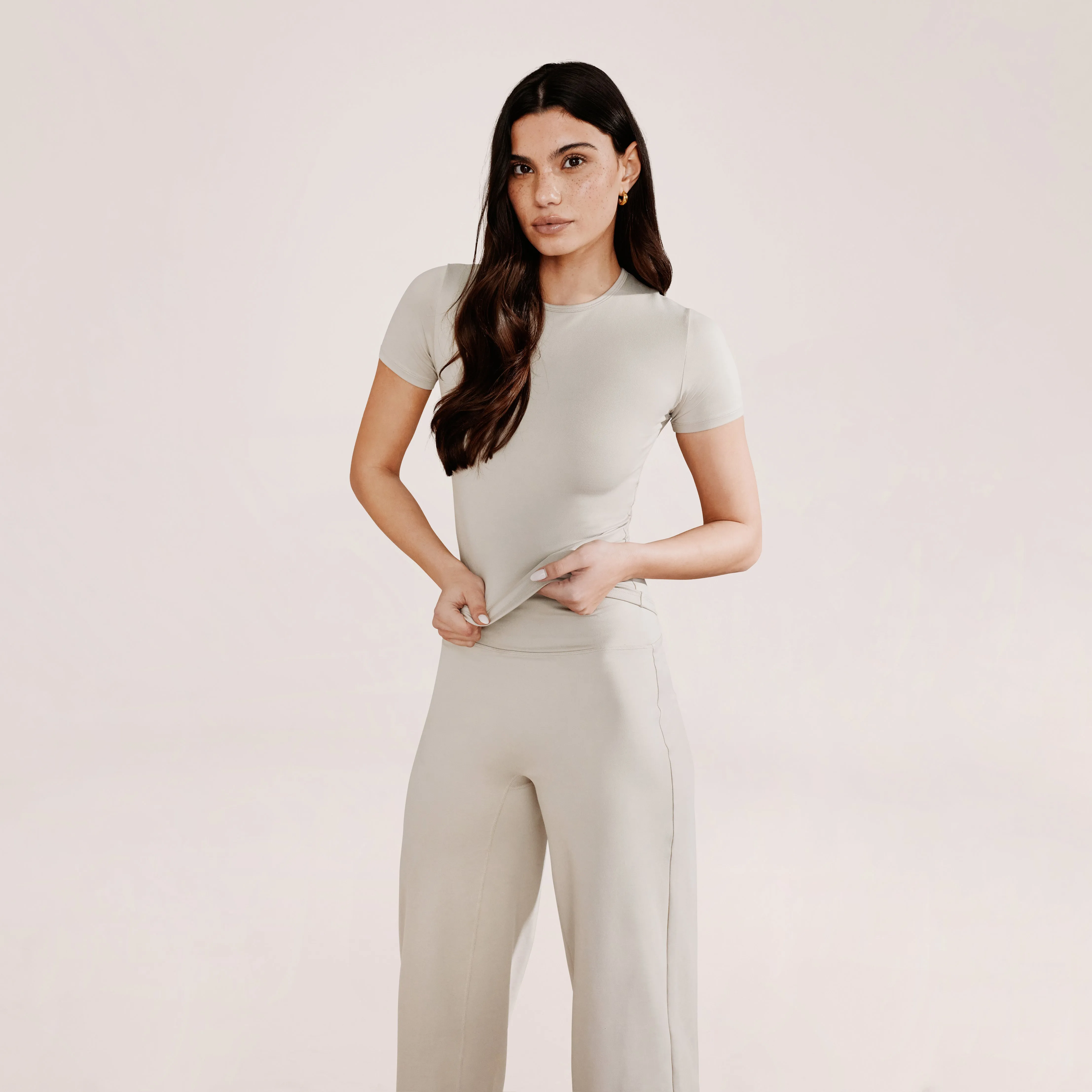 Ultimate Everyday Wide leg Trouser - Oatmeal Beige sold by LOVALL product image thumbnail 3