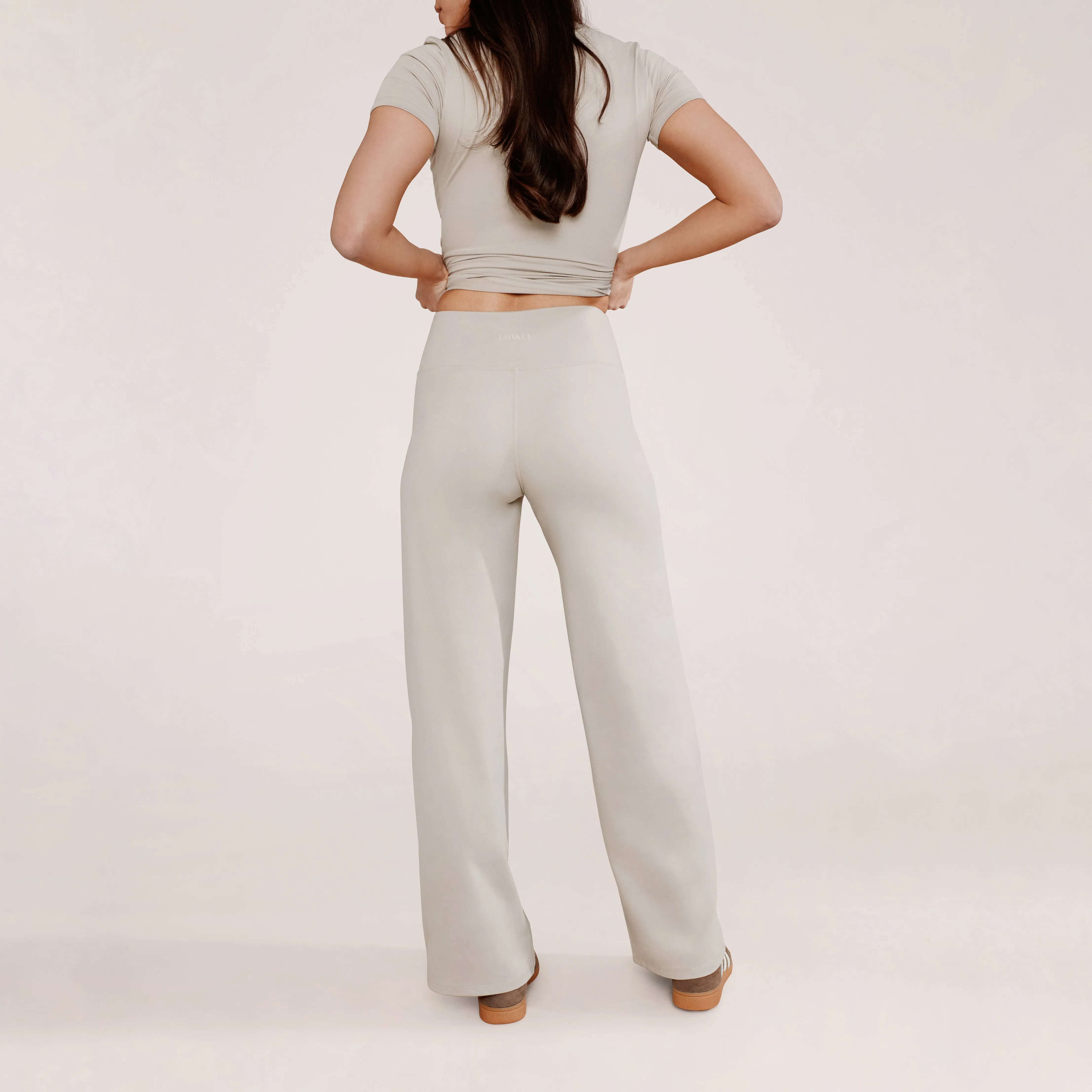 Ultimate Everyday Wide leg Trouser - Oatmeal Beige sold by LOVALL product image thumbnail 2