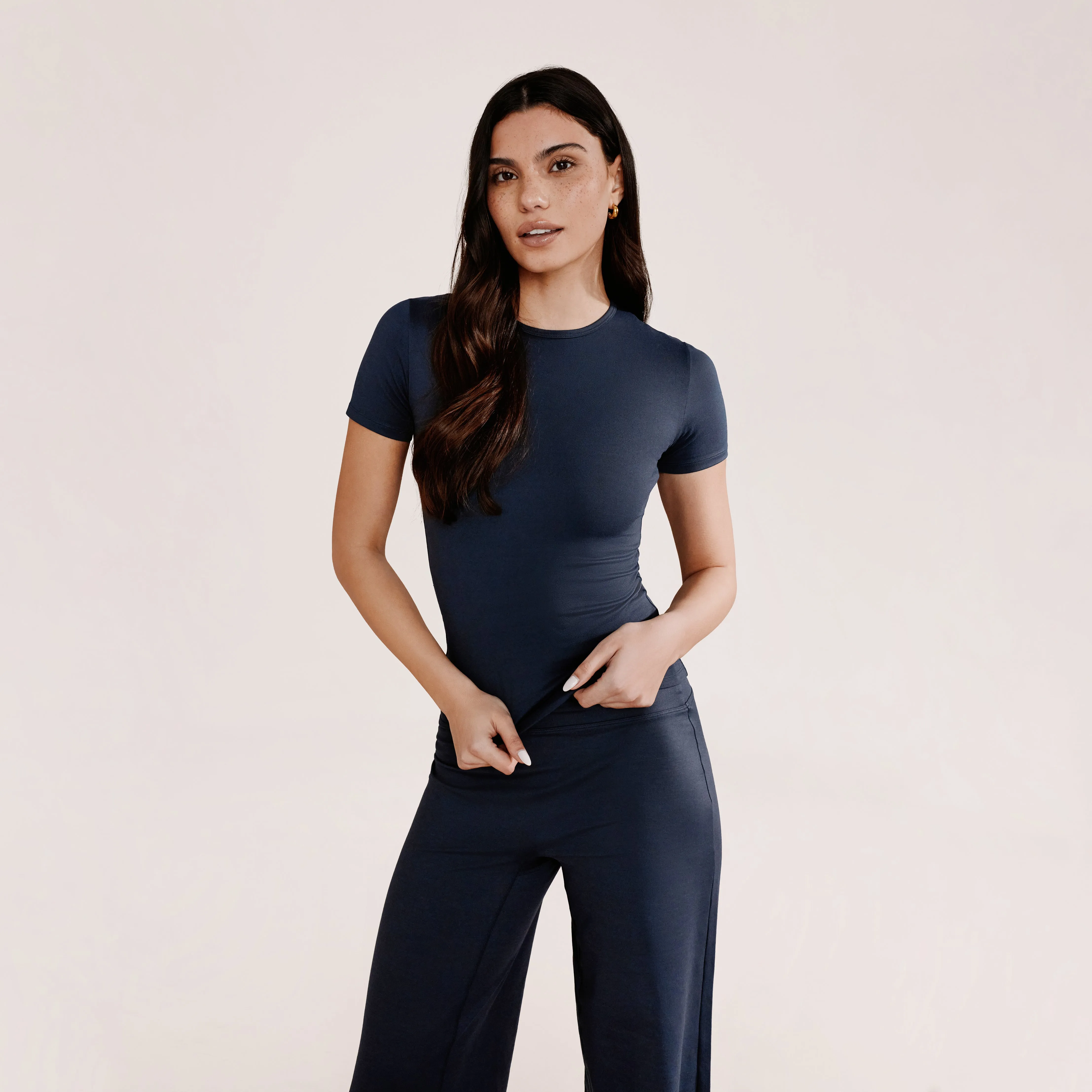 Ultimate Everyday Wide leg Trouser- Vintage Navy sold by LOVALL product image thumbnail 4