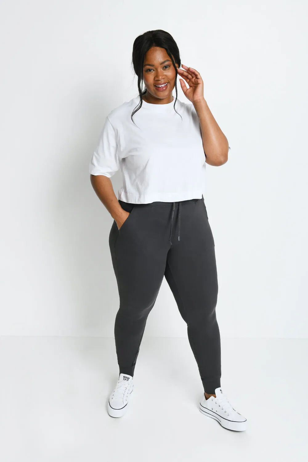 Curve Recharge High Waisted Joggers - Odyssey Grey sold by LOVALL