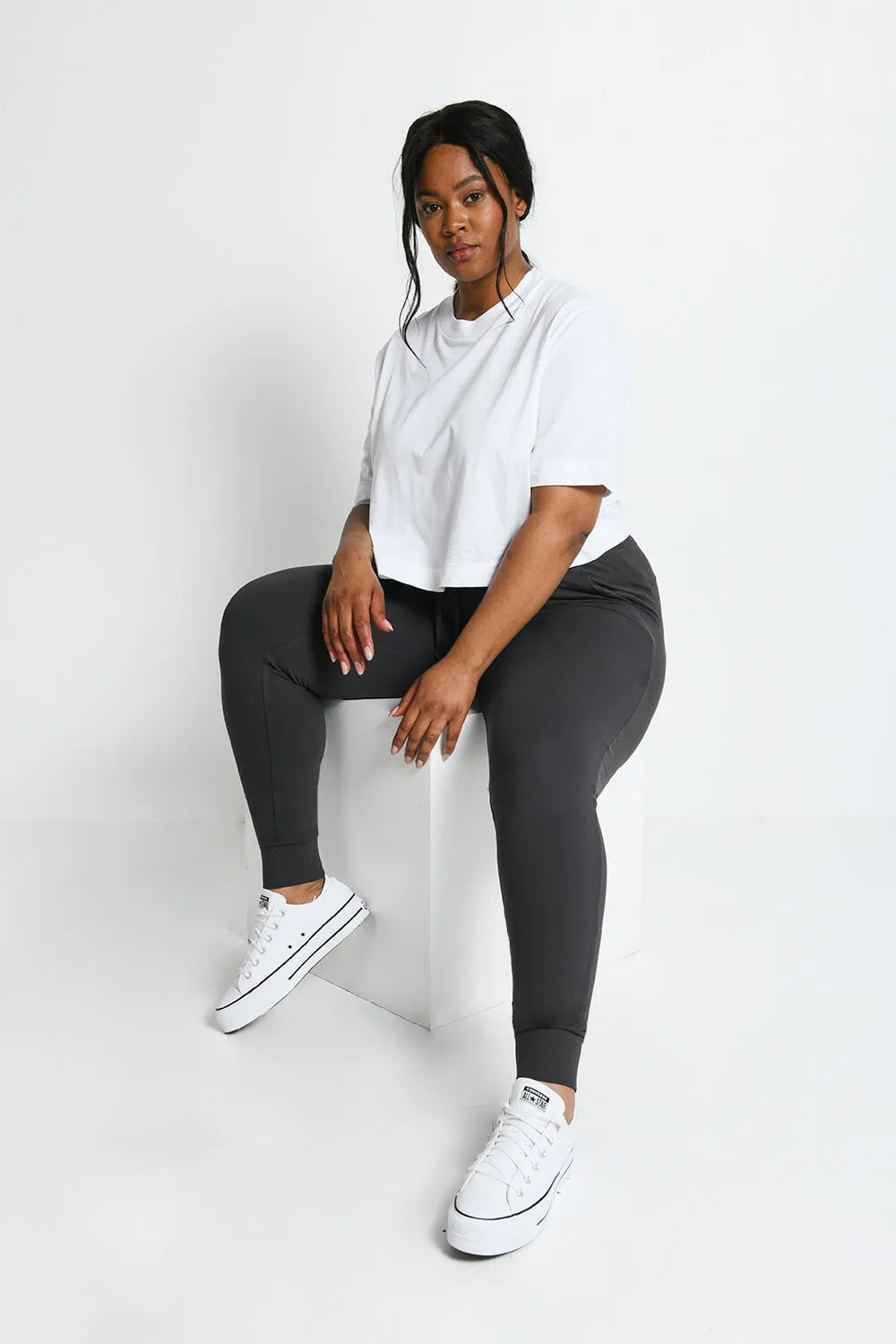 Curve Recharge High Waisted Joggers - Odyssey Grey sold by LOVALL product image thumbnail 5