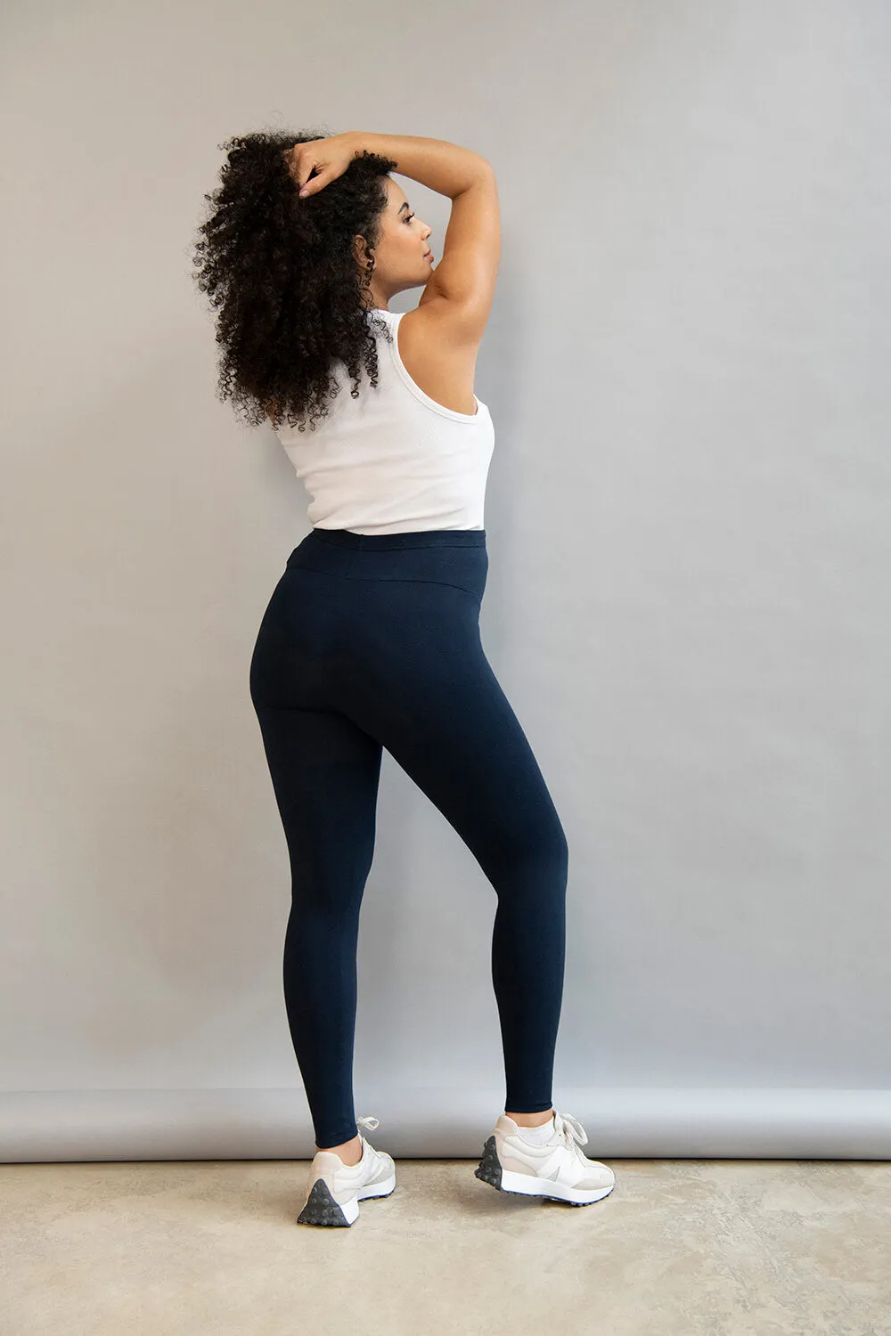 Maternity Everyday Leggings - Navy Blue sold by LOVALL product image thumbnail 5