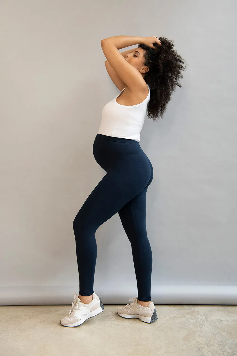 Maternity Everyday Leggings - Navy Blue sold by LOVALL product image thumbnail 2