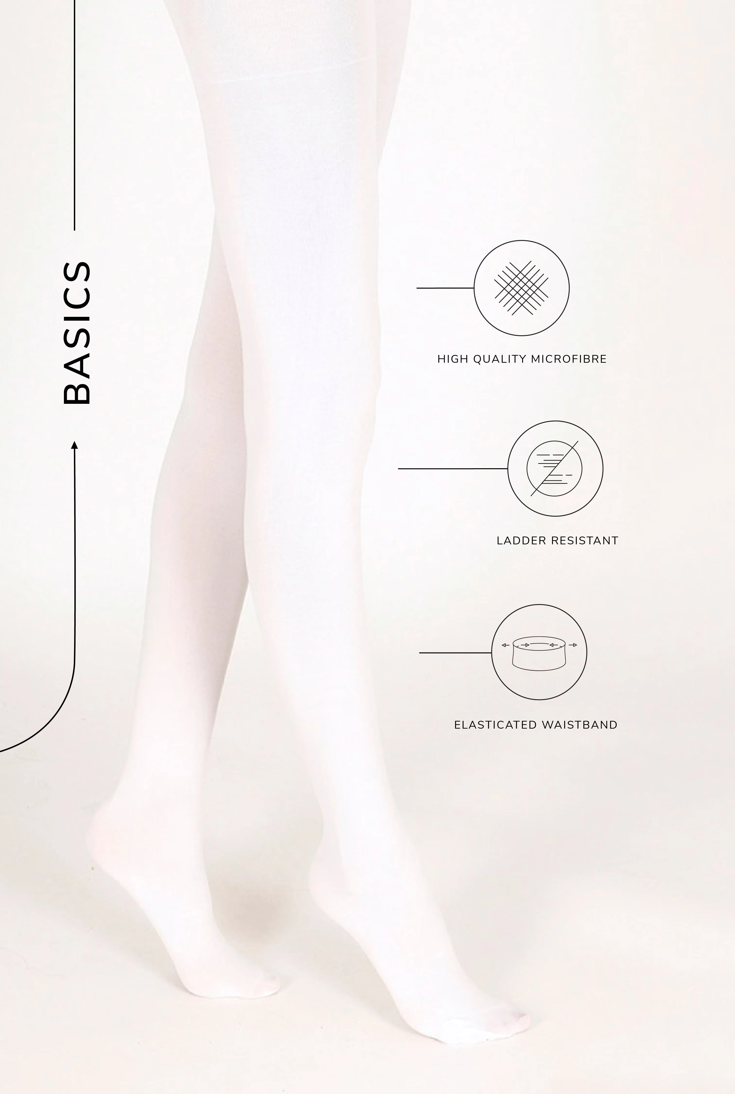 100 Denier Tights - White sold by LOVALL product image thumbnail 3