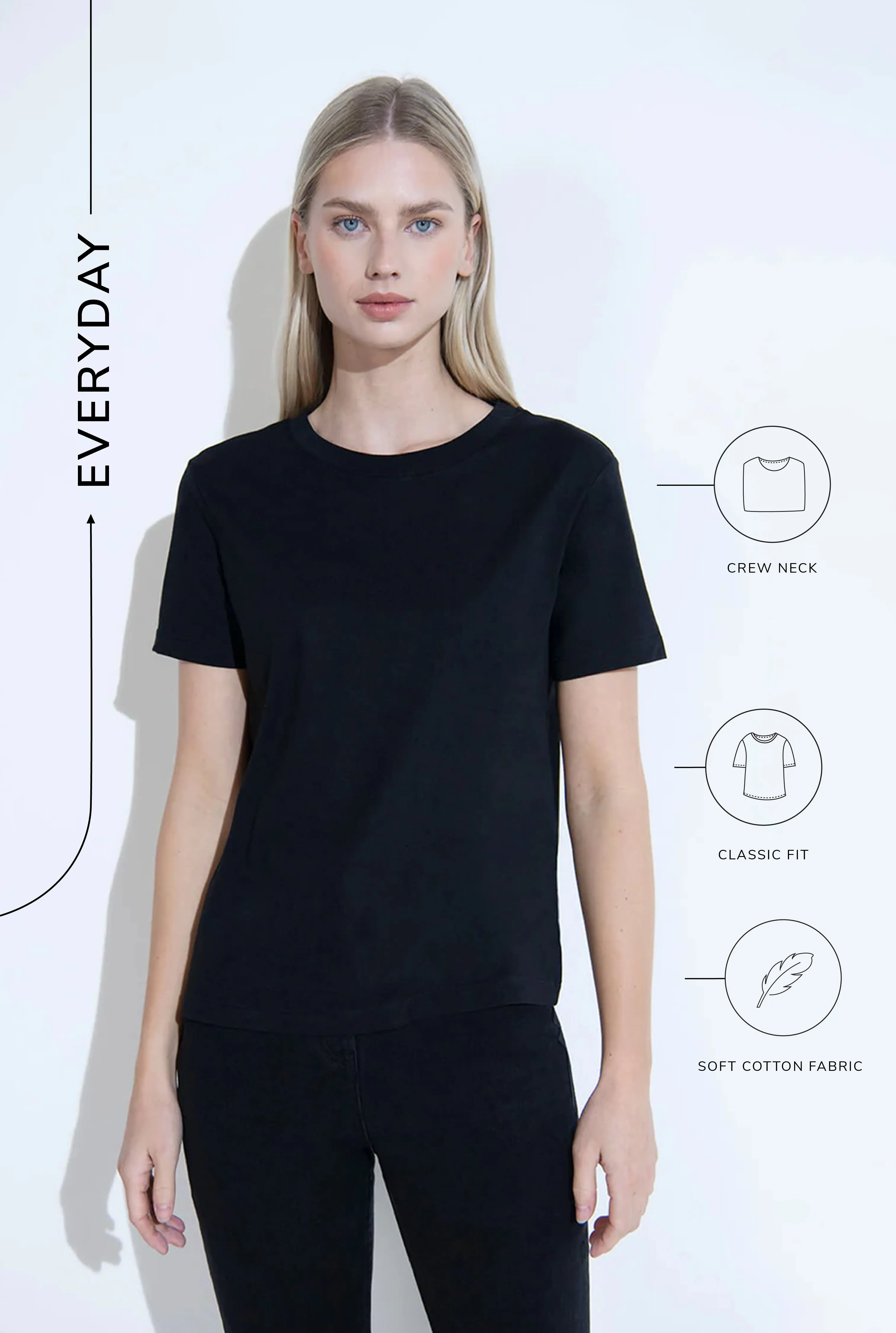 Everyday T-Shirt - Black sold by LOVALL product image thumbnail 3