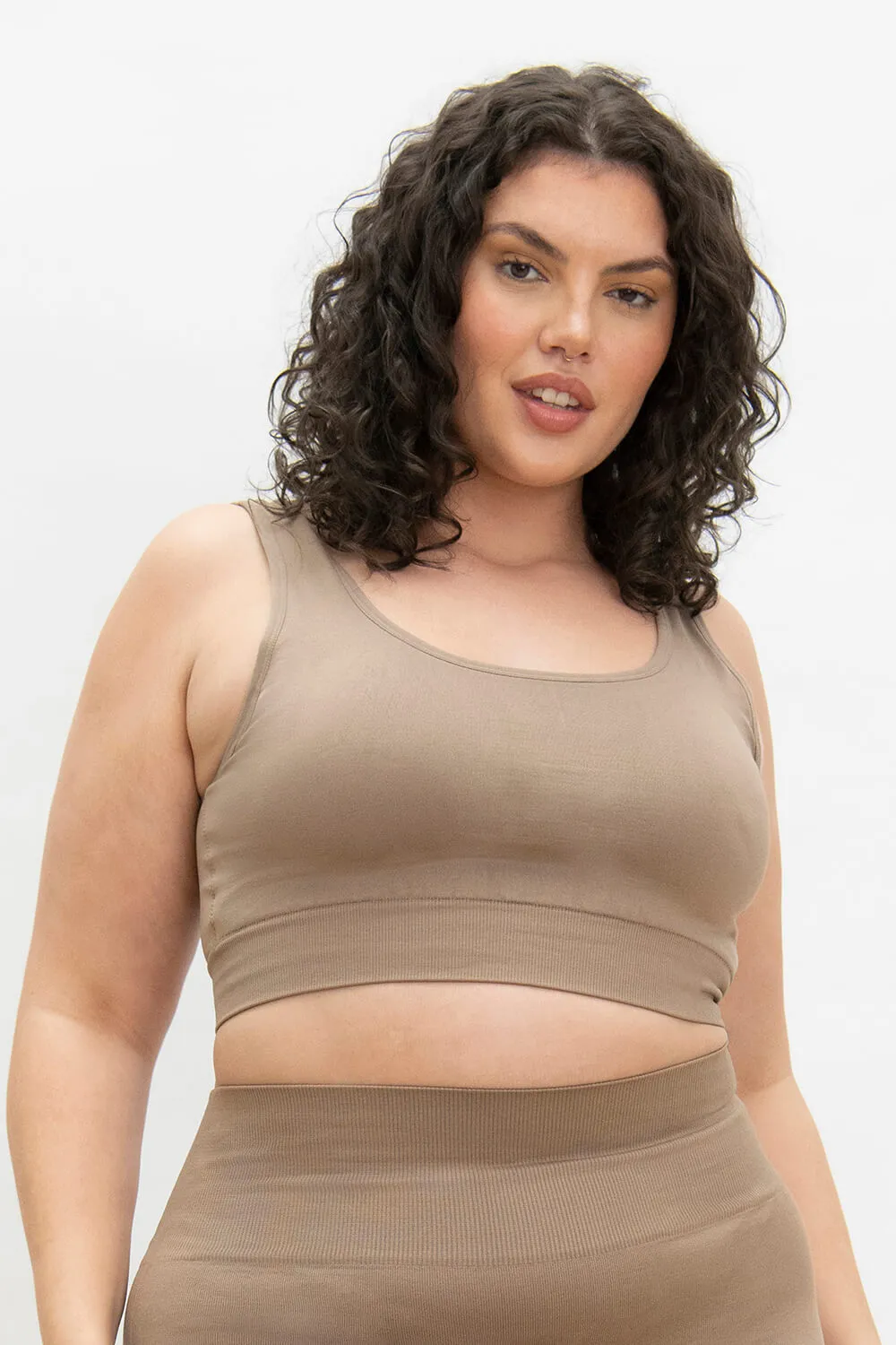 Curve Ultimate Seamless Bralette - Oatmeal Beige sold by LOVALL