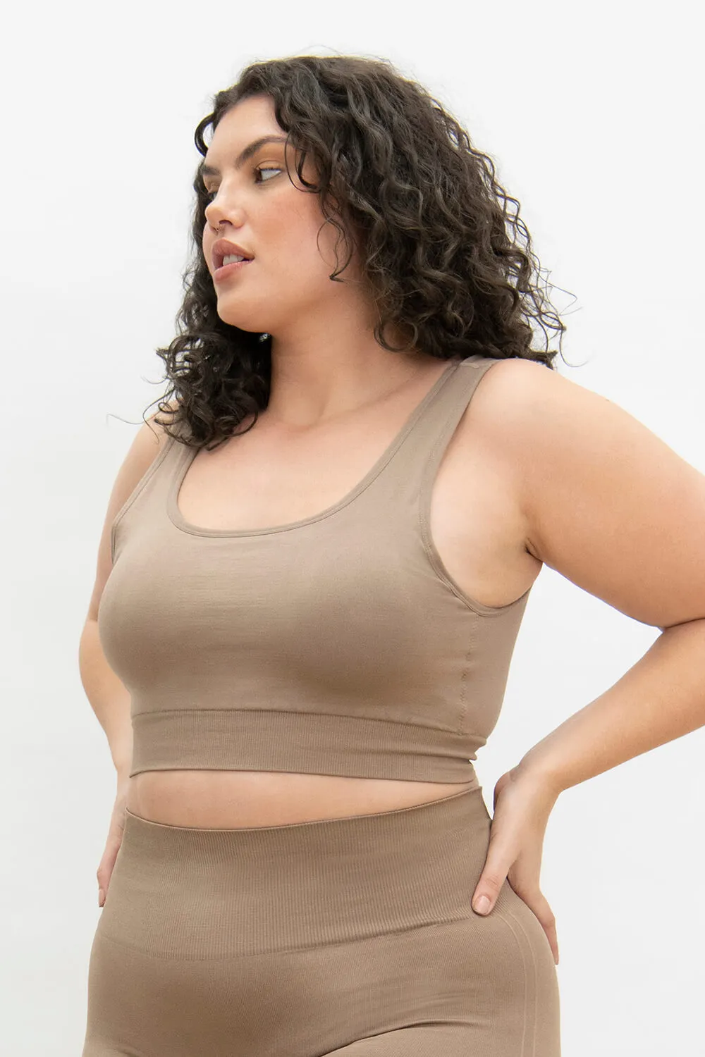 Curve Ultimate Seamless Bralette - Oatmeal Beige sold by LOVALL product image thumbnail 3