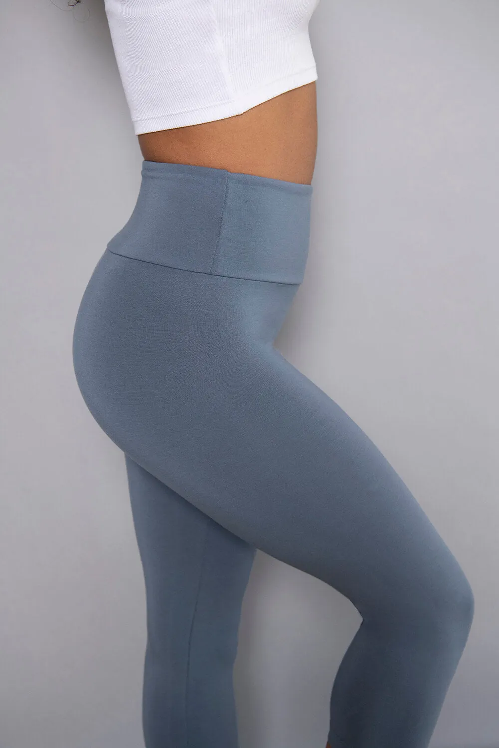 Capri Lightweight Leggings - Steel Blue sold by LOVALL product image thumbnail 5