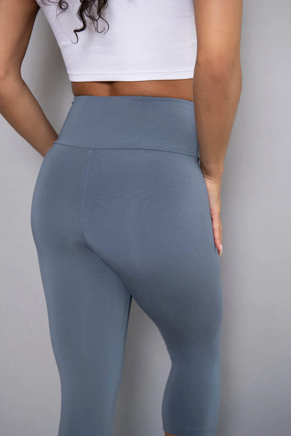 Capri Lightweight Leggings - Steel Blue sold by LOVALL product image thumbnail 3