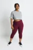 Curve Everyday Cropped Leggings - Burgundy sold by LOVALL