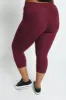 Curve Everyday Cropped Leggings - Burgundy sold by LOVALL