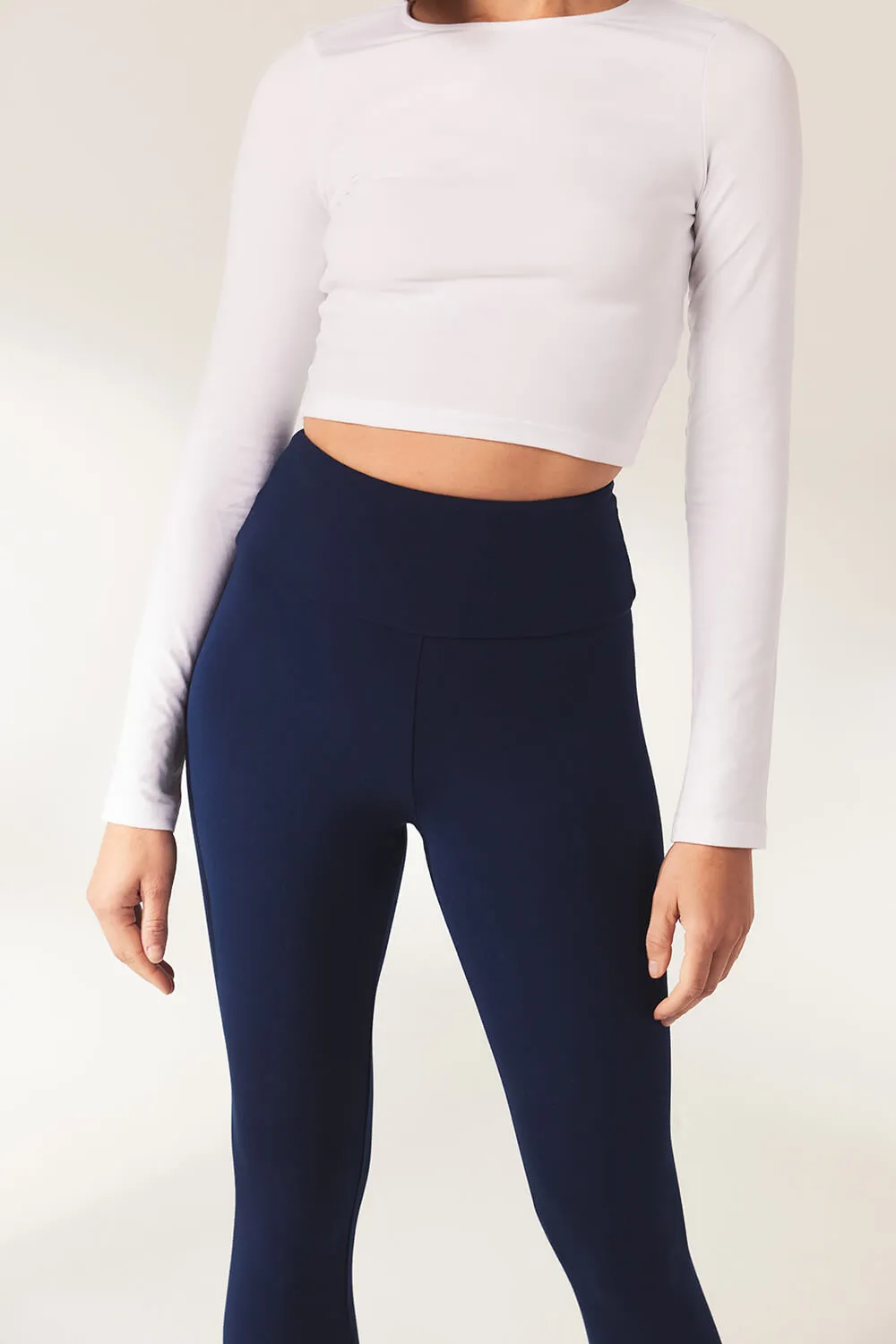 Lightweight Everyday High Waisted Leggings - Navy sold by LOVALL product image thumbnail 4