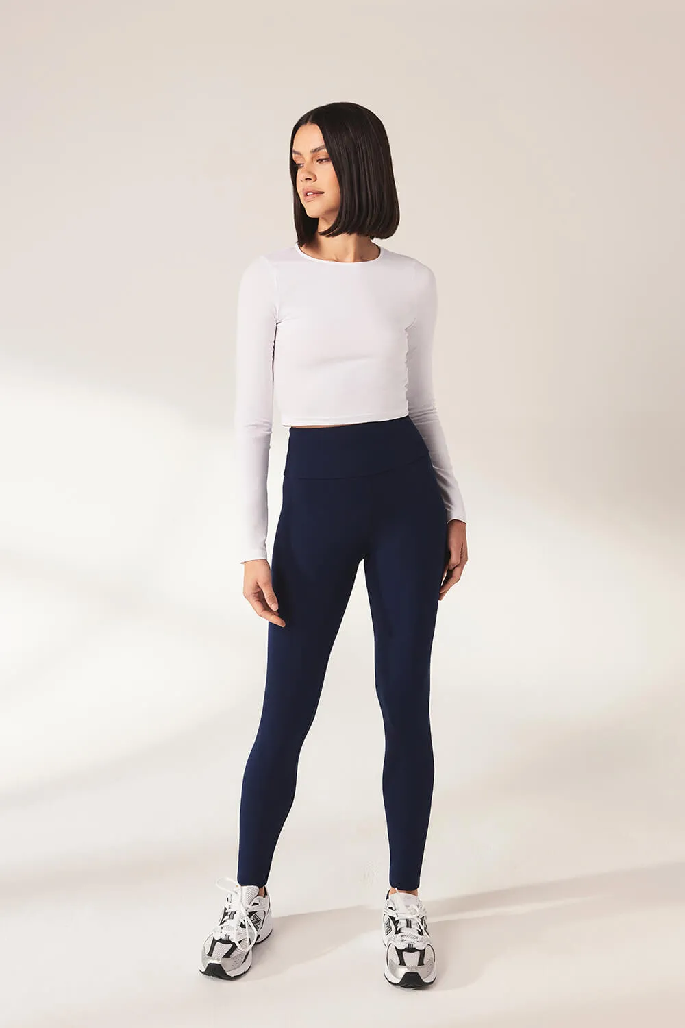 Lightweight Everyday High Waisted Leggings - Navy sold by LOVALL