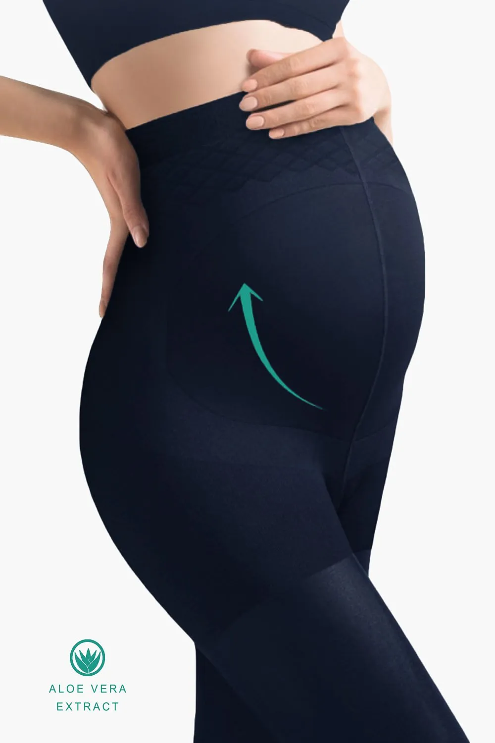 Maternity Tights 100 Denier - Navy sold by LOVALL product image thumbnail 2