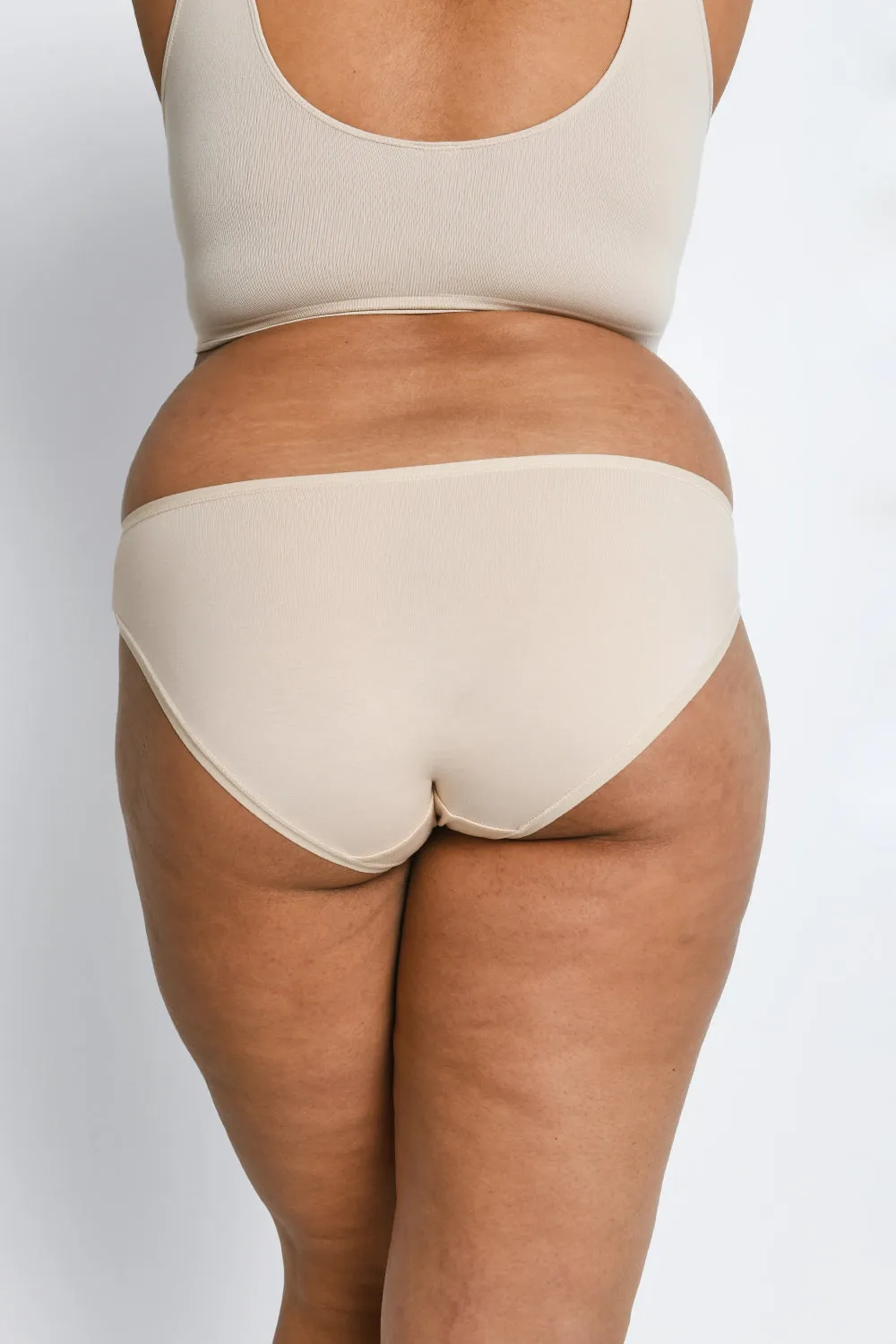 Curve Cotton Bikini Knickers 3 Pack - Beige sold by LOVALL product image thumbnail 4