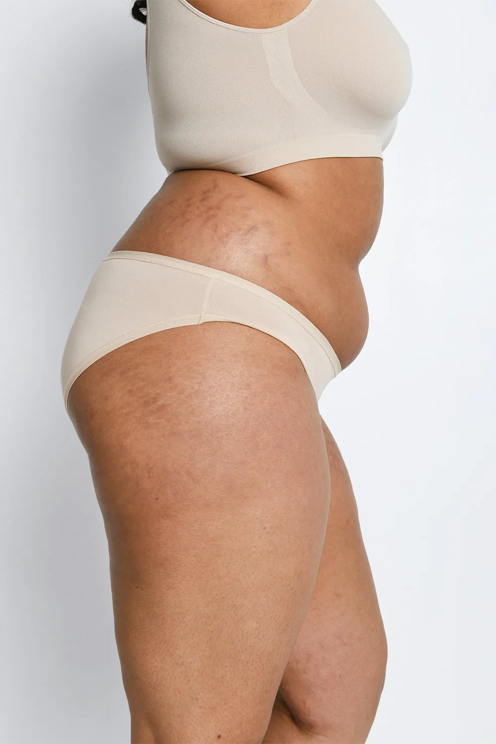 Curve Cotton Bikini Knickers 3 Pack - Beige sold by LOVALL product image thumbnail 3