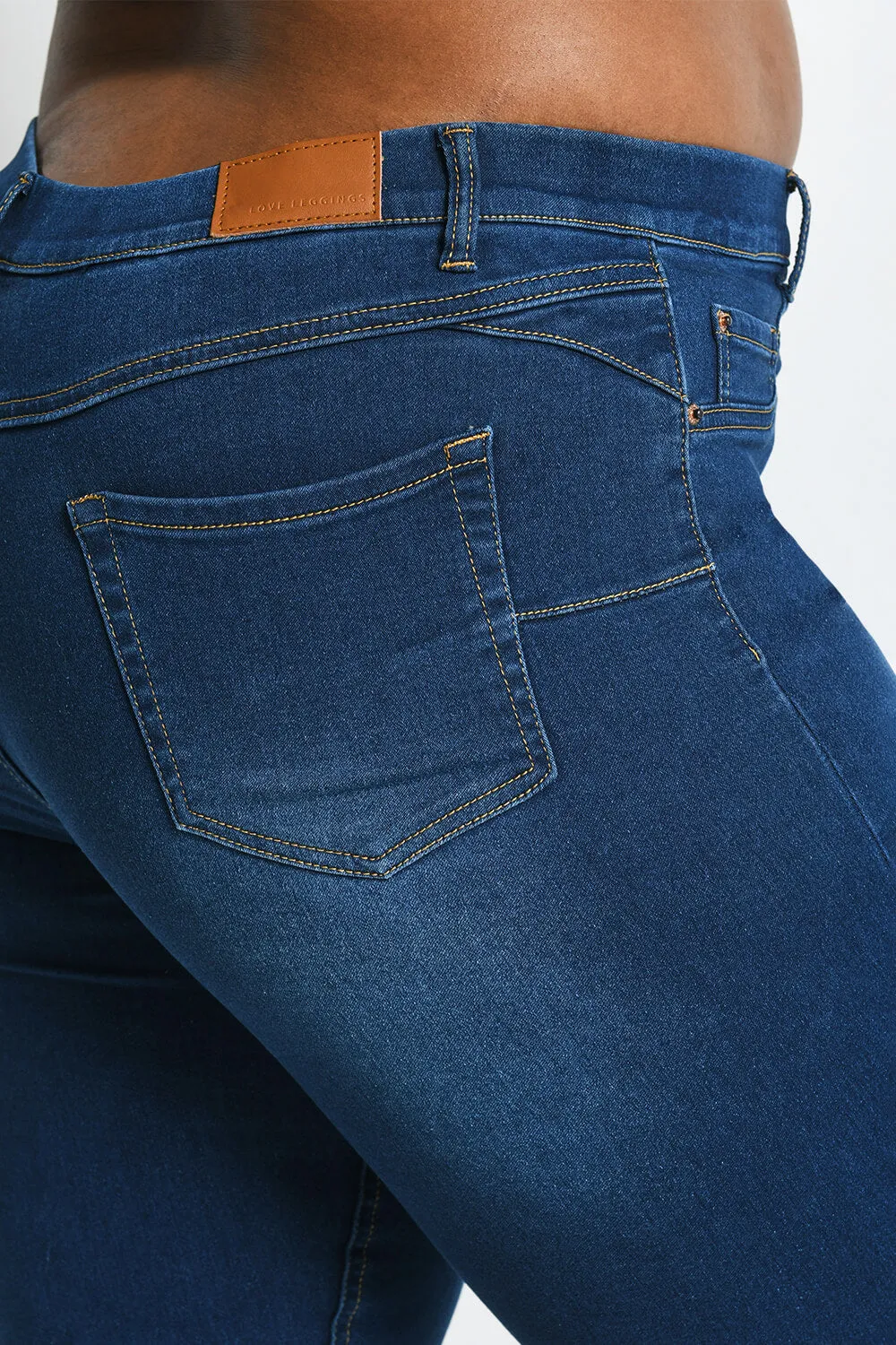 Curve Cropped Jeggings - Dark Blue sold by LOVALL product image thumbnail 4