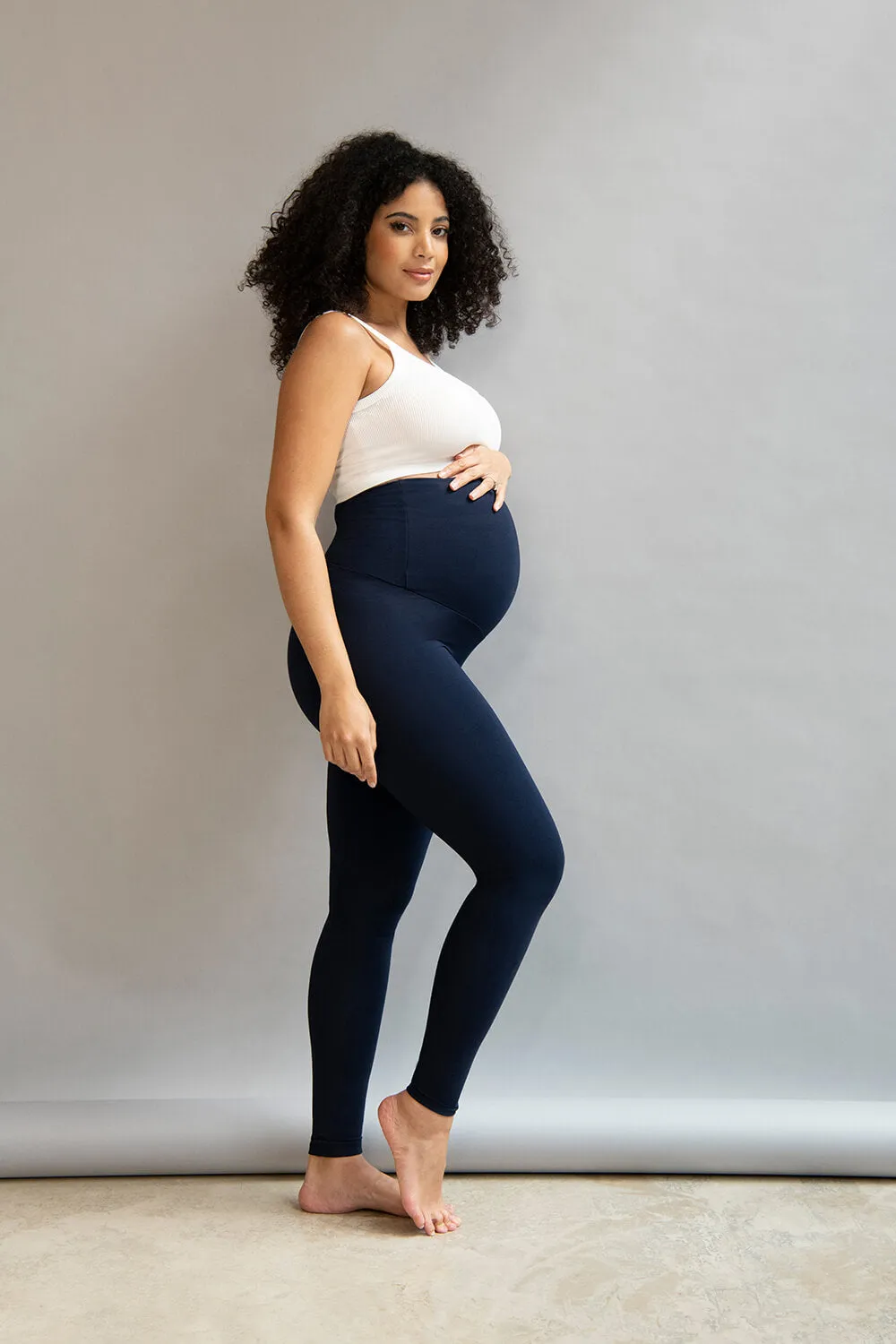 Maternity Lightweight Everyday Leggings - Navy sold by LOVALL