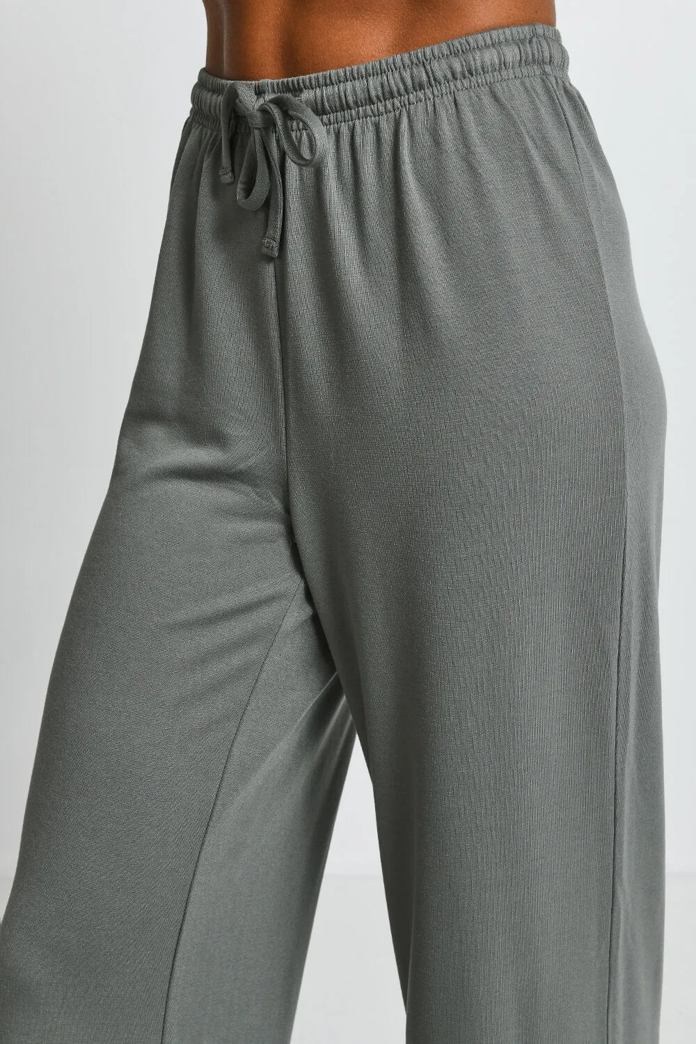 Soft Touch Wide Leg Lounge Set - Green sold by LOVALL product image thumbnail 5