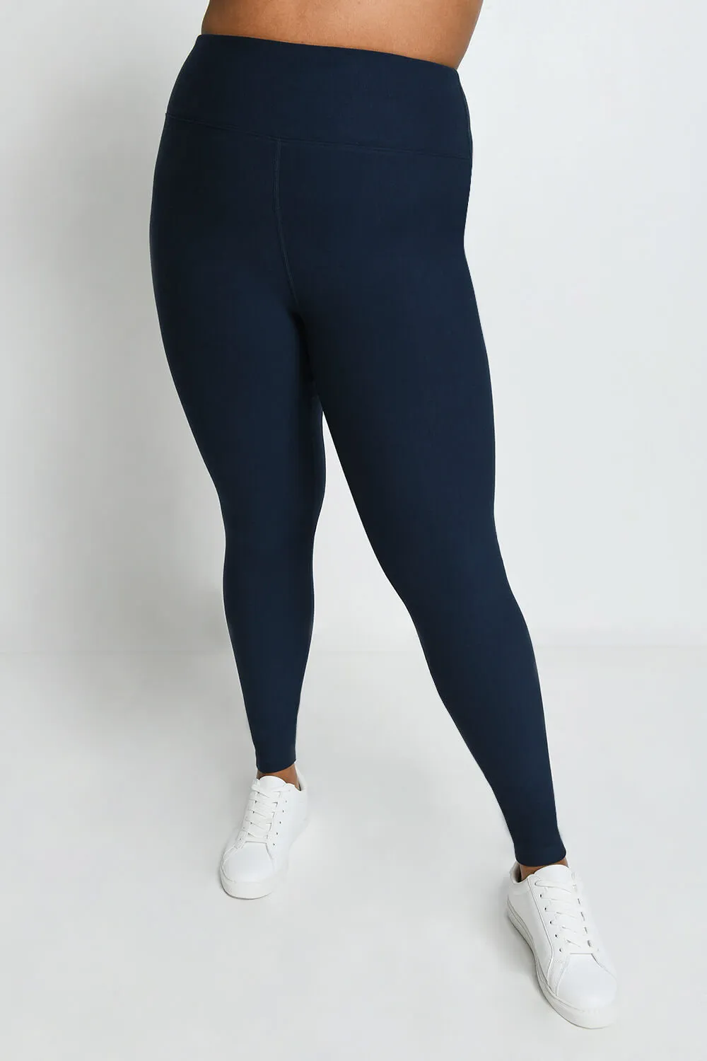 Curve Winter Everyday High Waisted Leggings - Navy sold by LOVALL product image thumbnail 2