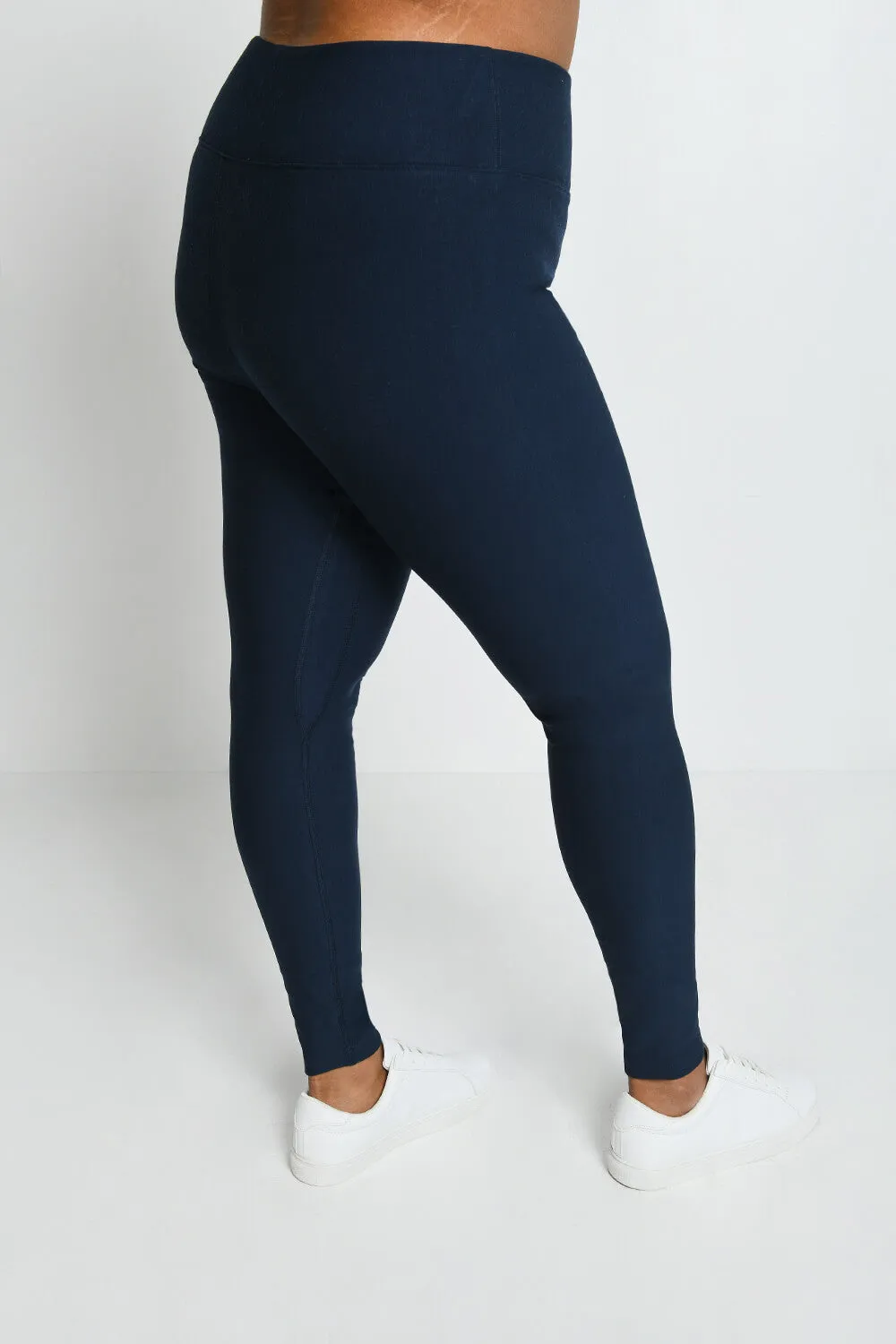 Curve Winter Everyday High Waisted Leggings - Navy sold by LOVALL product image thumbnail 4