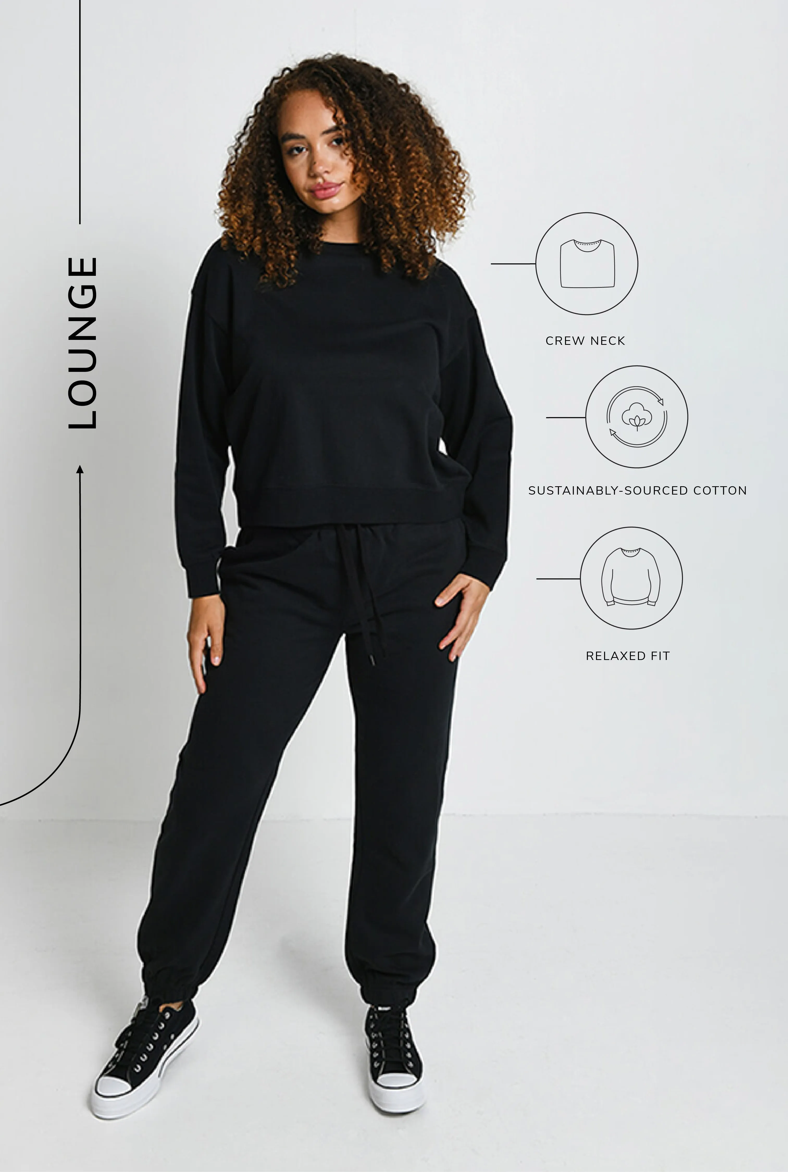 Everyday Comfy Sweatshirt - Black sold by LOVALL product image thumbnail 3