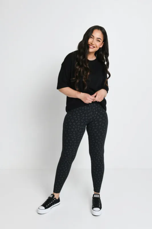 Everyday High Waisted Leggings - Black Animal Print sold by LOVALL
