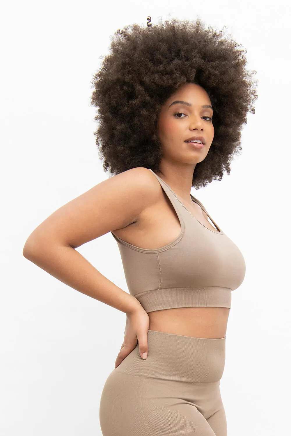 Ultimate Seamless Bralette - Oatmeal Beige sold by LOVALL product image thumbnail 5