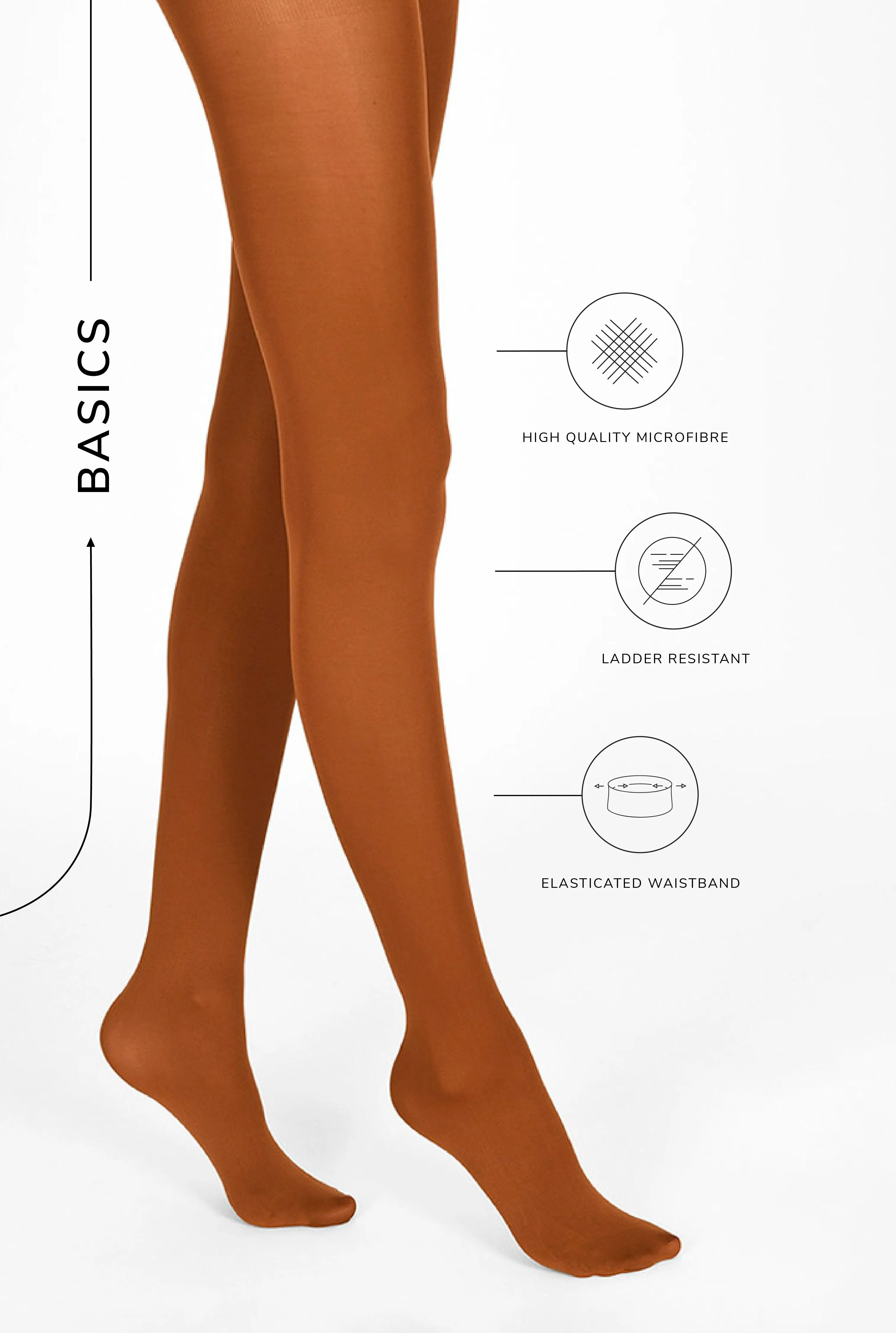 60 Denier Tights - Cinnamon sold by LOVALL product image thumbnail 3