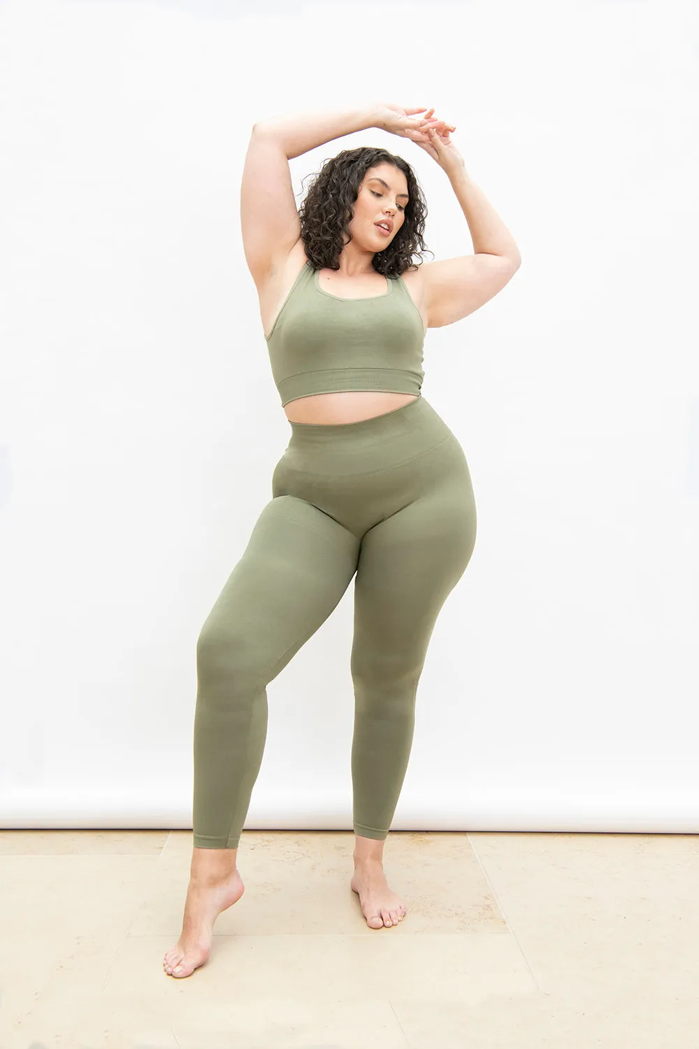 Ultimate High Waisted Seamless Leggings - Sage Green sold by LOVALL product image thumbnail 5